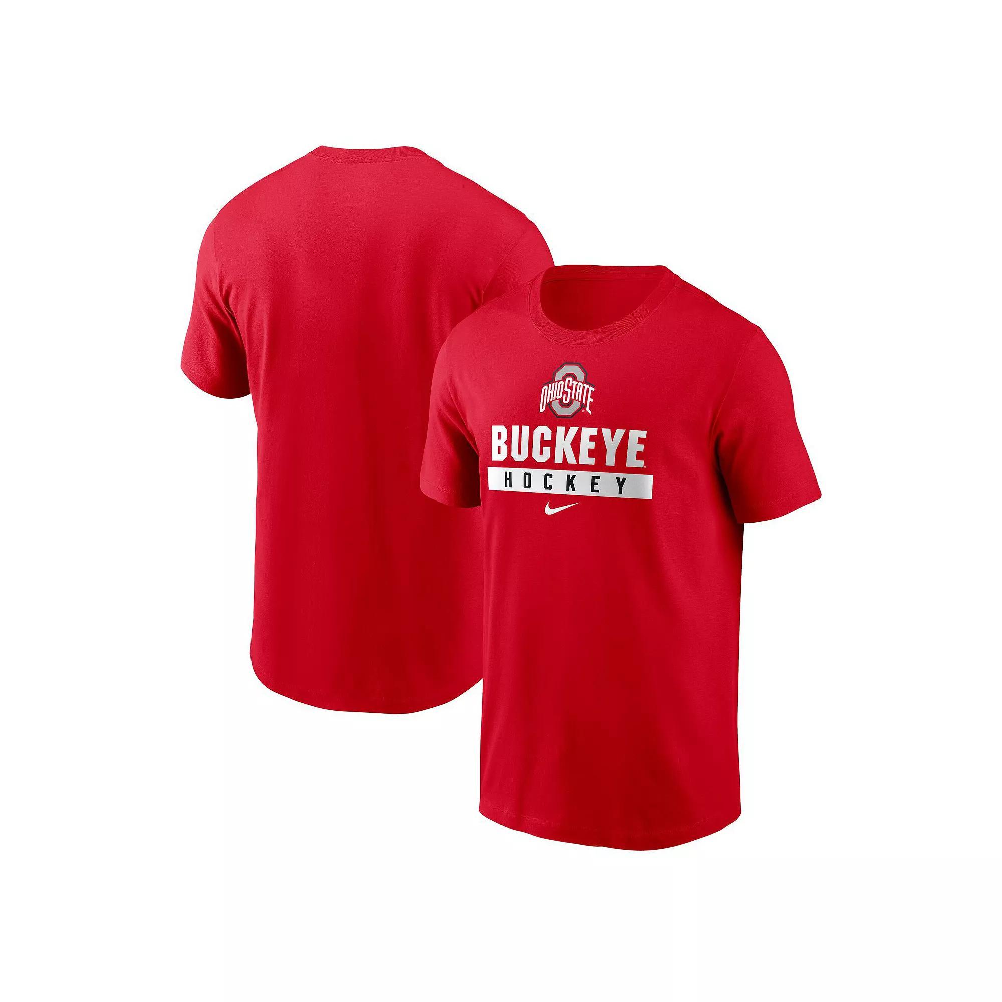 Men's Nike Scarlet Ohio State Buckeyes Ice Hockey Sport Drop T-Shirt,  Product Image