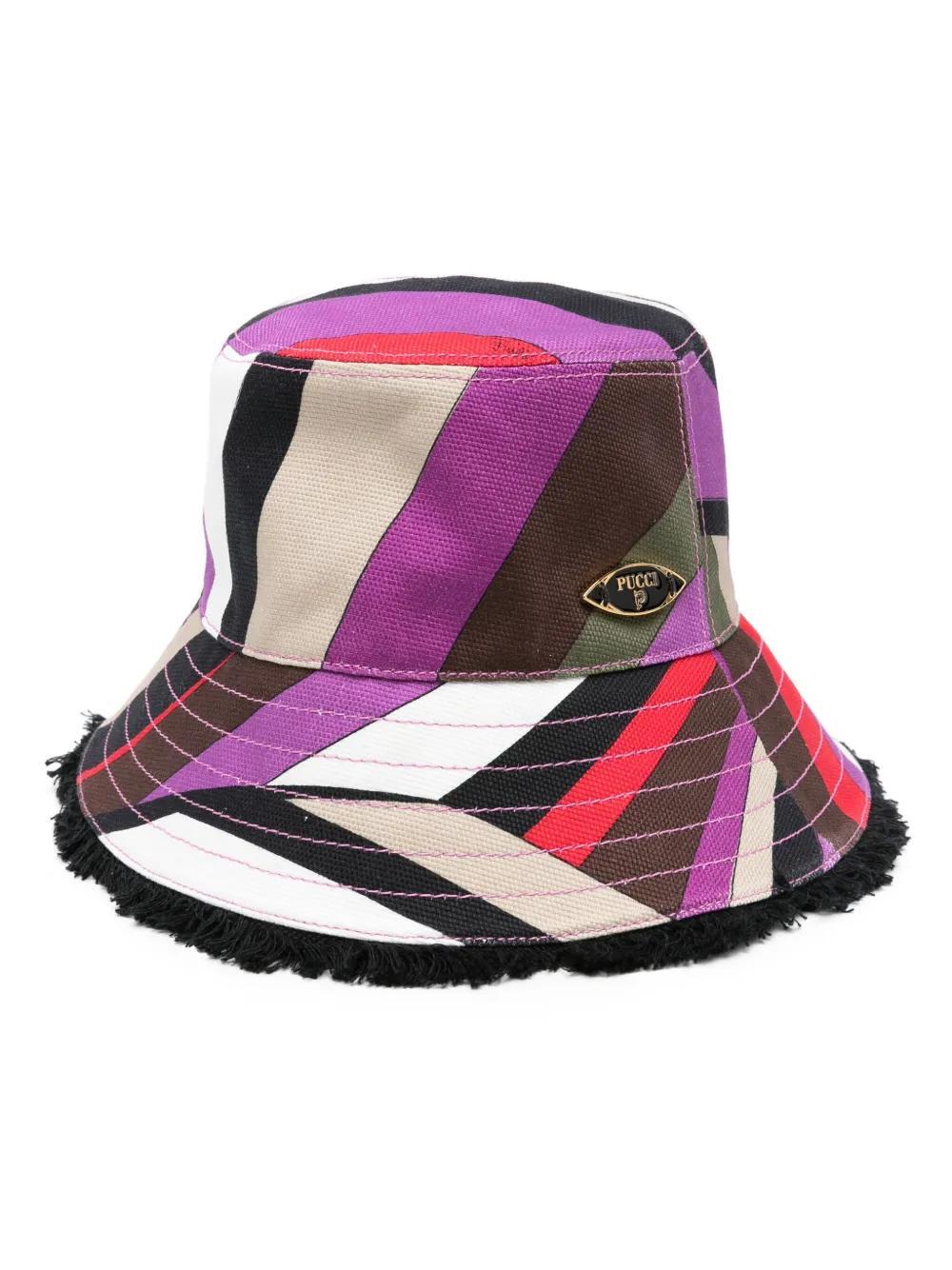 PUCCI Iride-print Bucket Hat In Purple Product Image