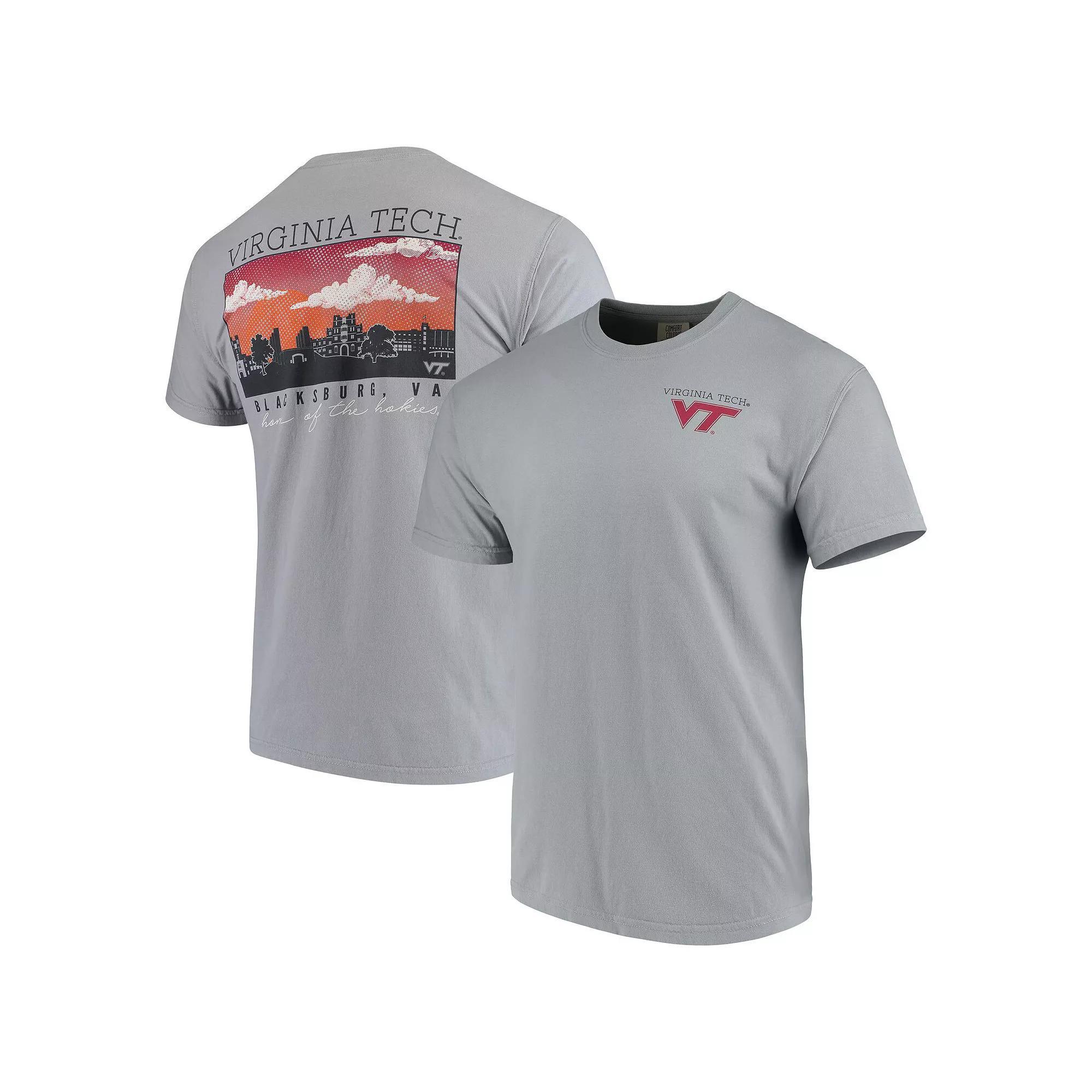 Men's Gray Virginia Tech Hokies Team Comfort Colors Campus Scenery T-Shirt, Size: XL, Grey Product Image