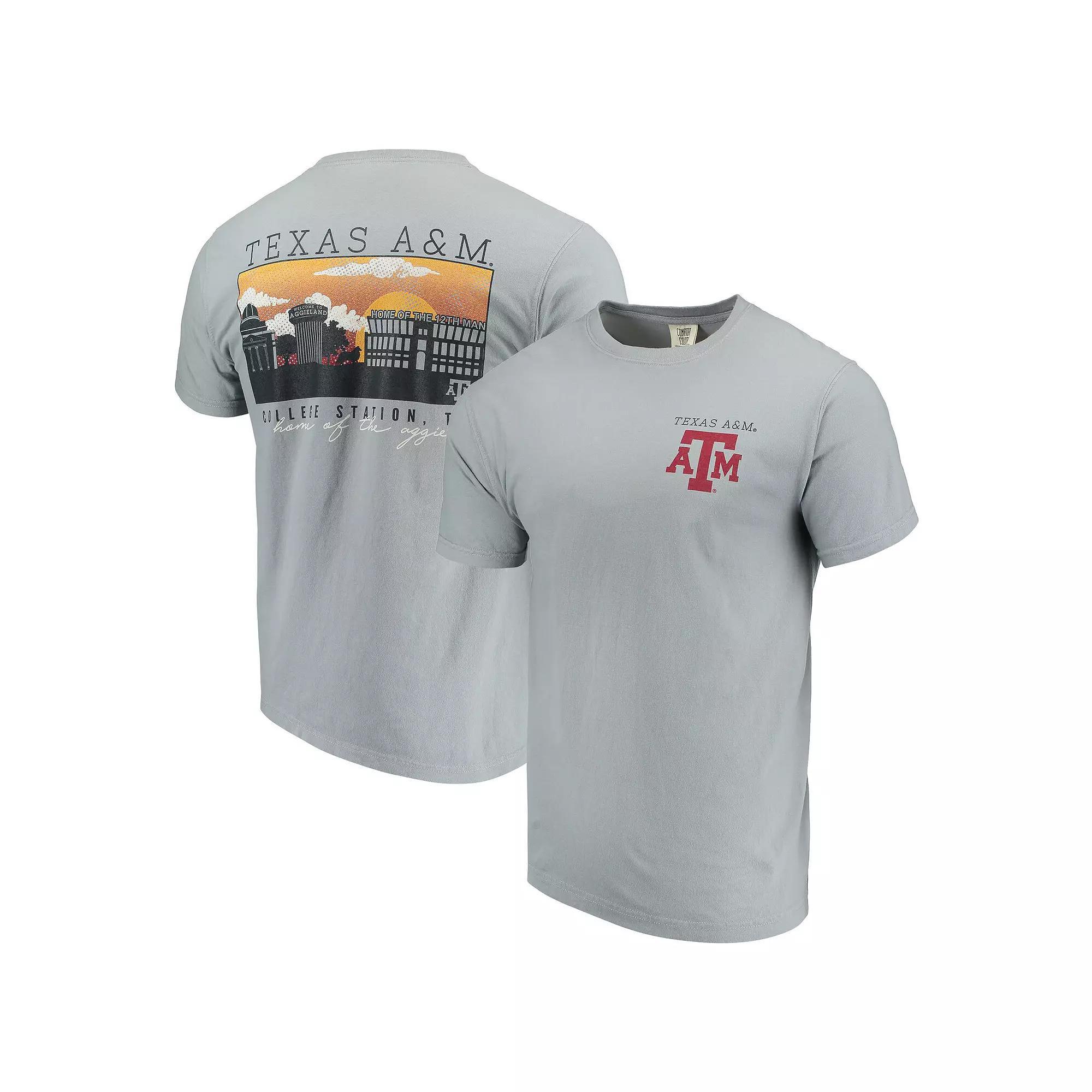 Men's Gray Texas A&M Aggies Comfort Colors Campus Scenery T-Shirt, Size: 3XL, Grey Product Image