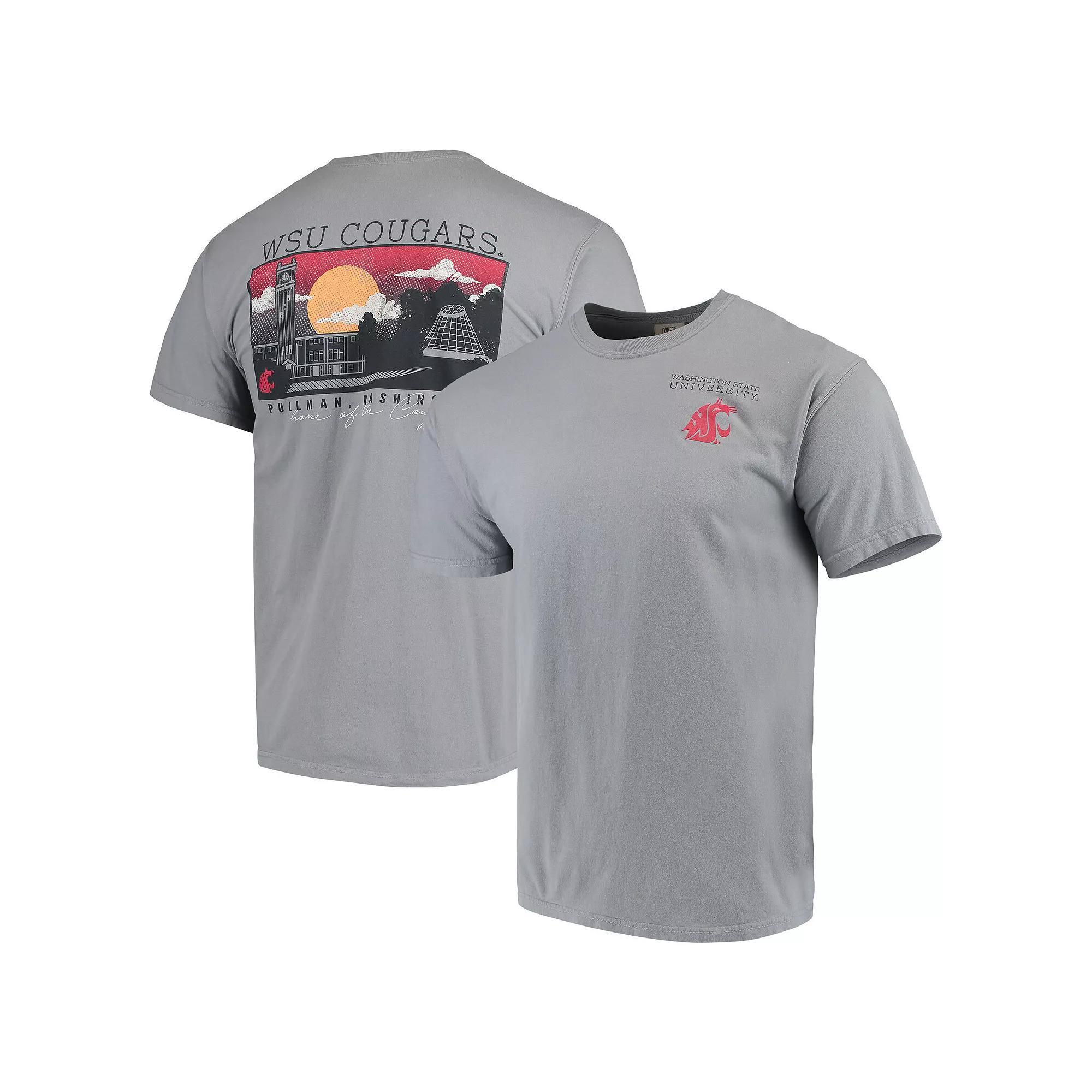 Men's Gray Washington State Cougars Team Comfort Colors Campus Scenery T-Shirt,  Product Image