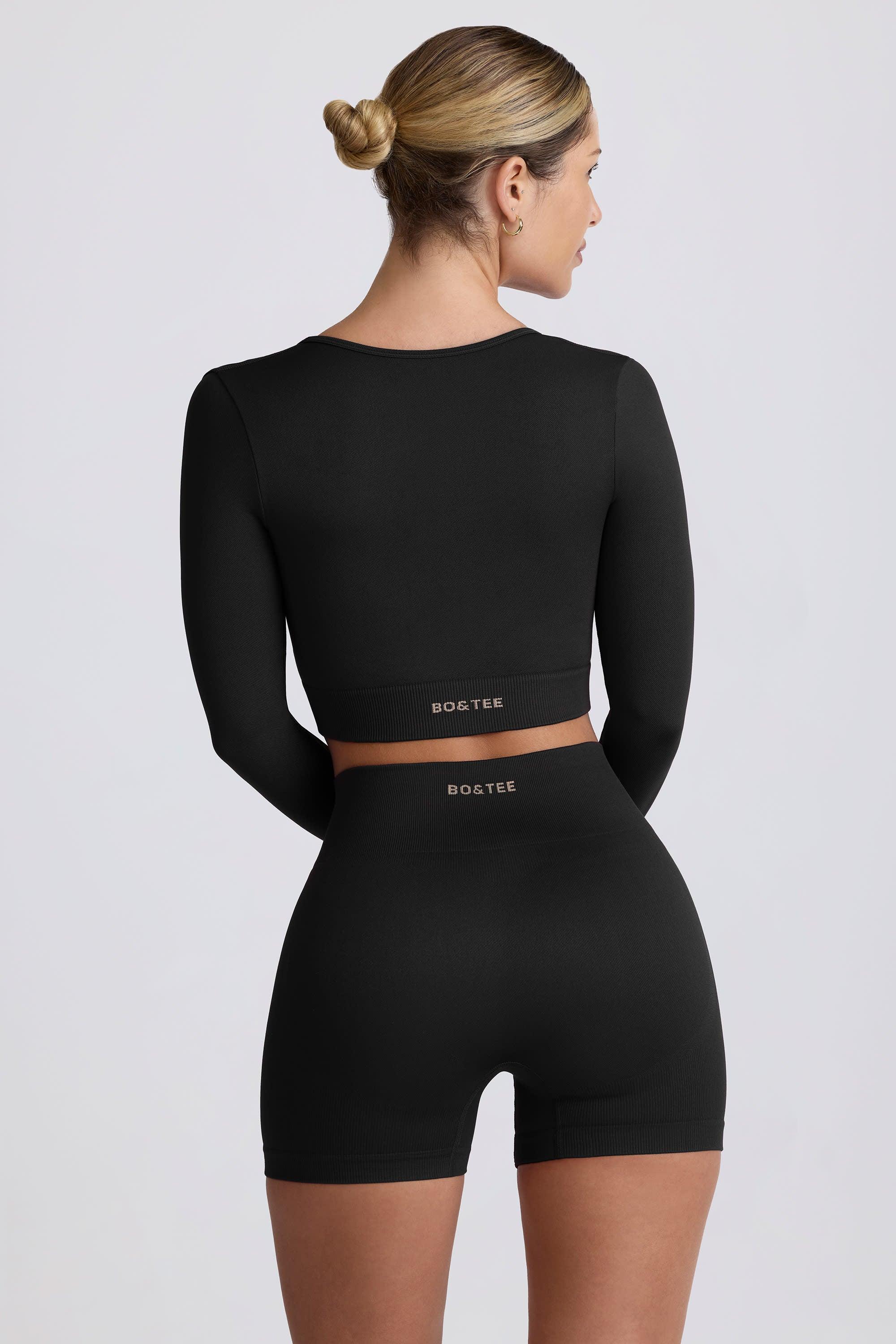 Super Sculpt Seamless High-Waist Mini Shorts in Black Product Image