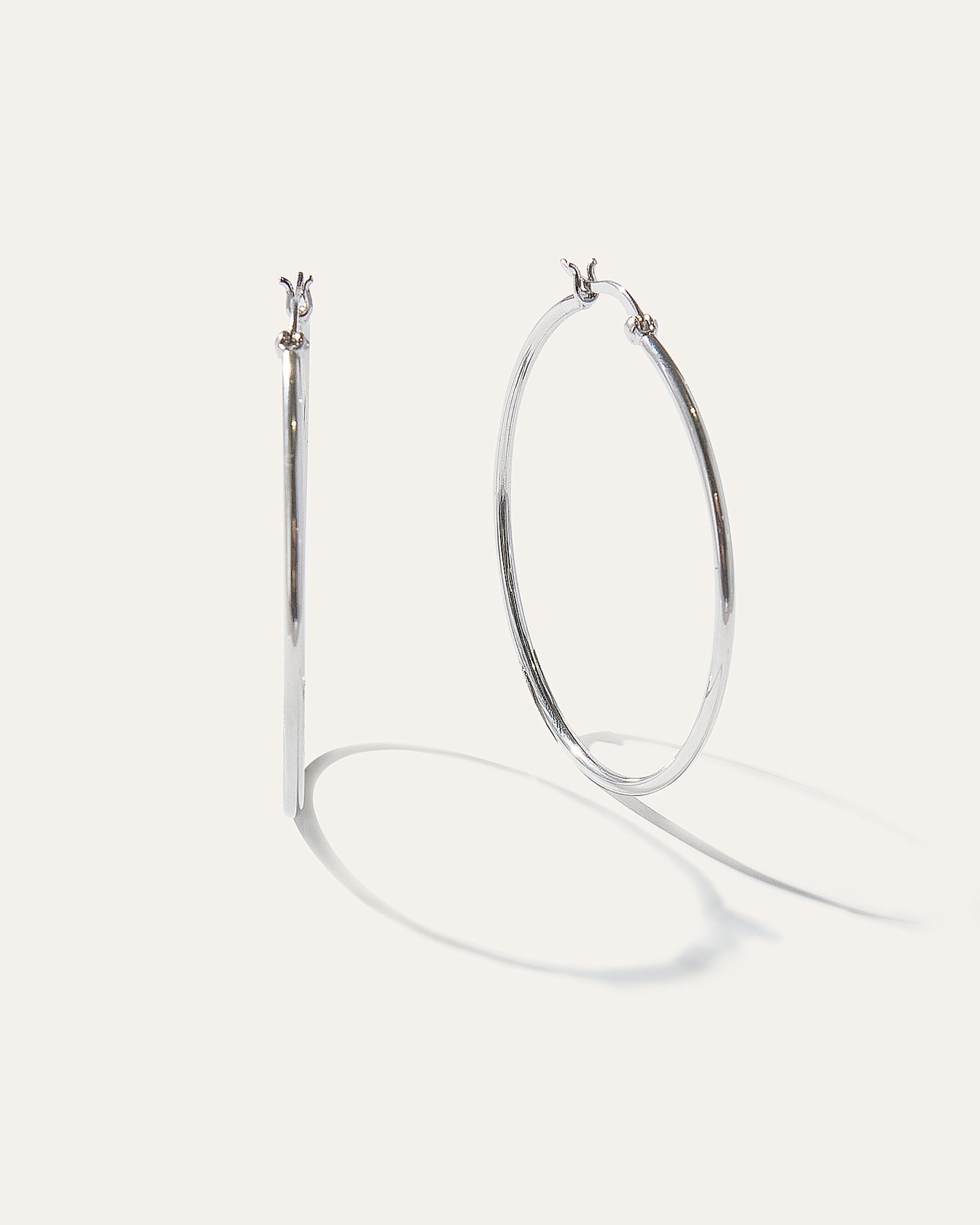 Silver Statement Hoops Product Image