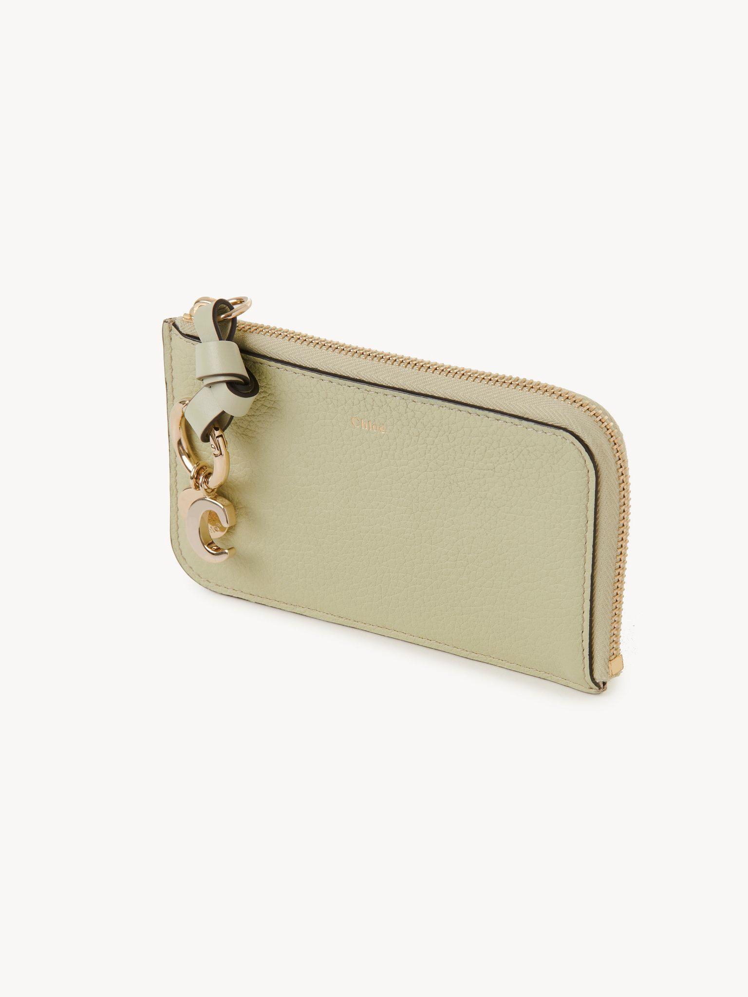 Alphabet wallet in grained leather Product Image