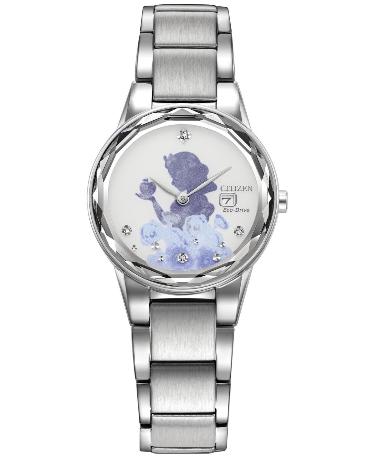 Disneys Snow White Womens Eco-Drive Stainless Steel Watch by Citizen - GA1070-53W Silver Tone Product Image