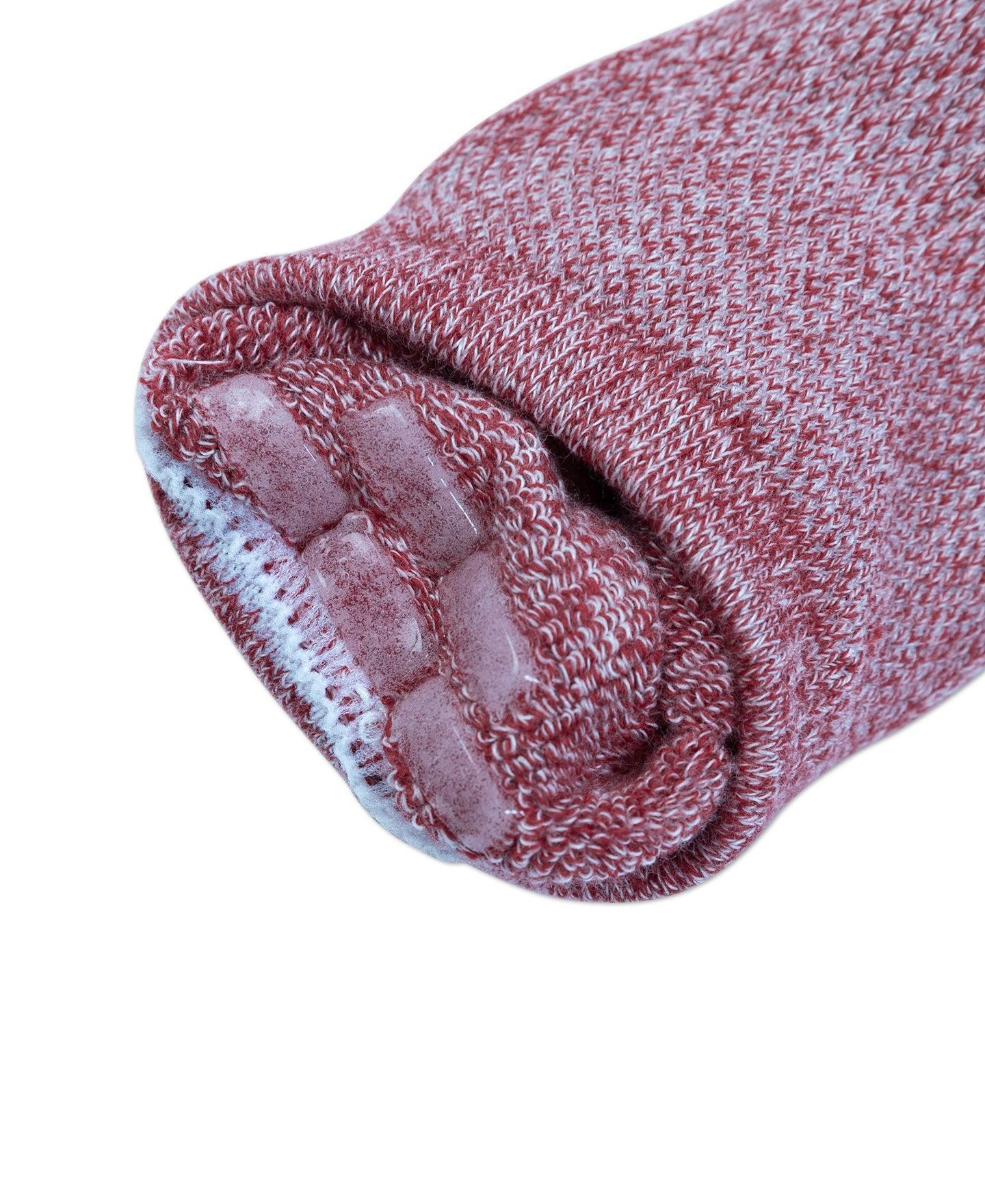 Colored Cotton No Show Socks - Red Product Image