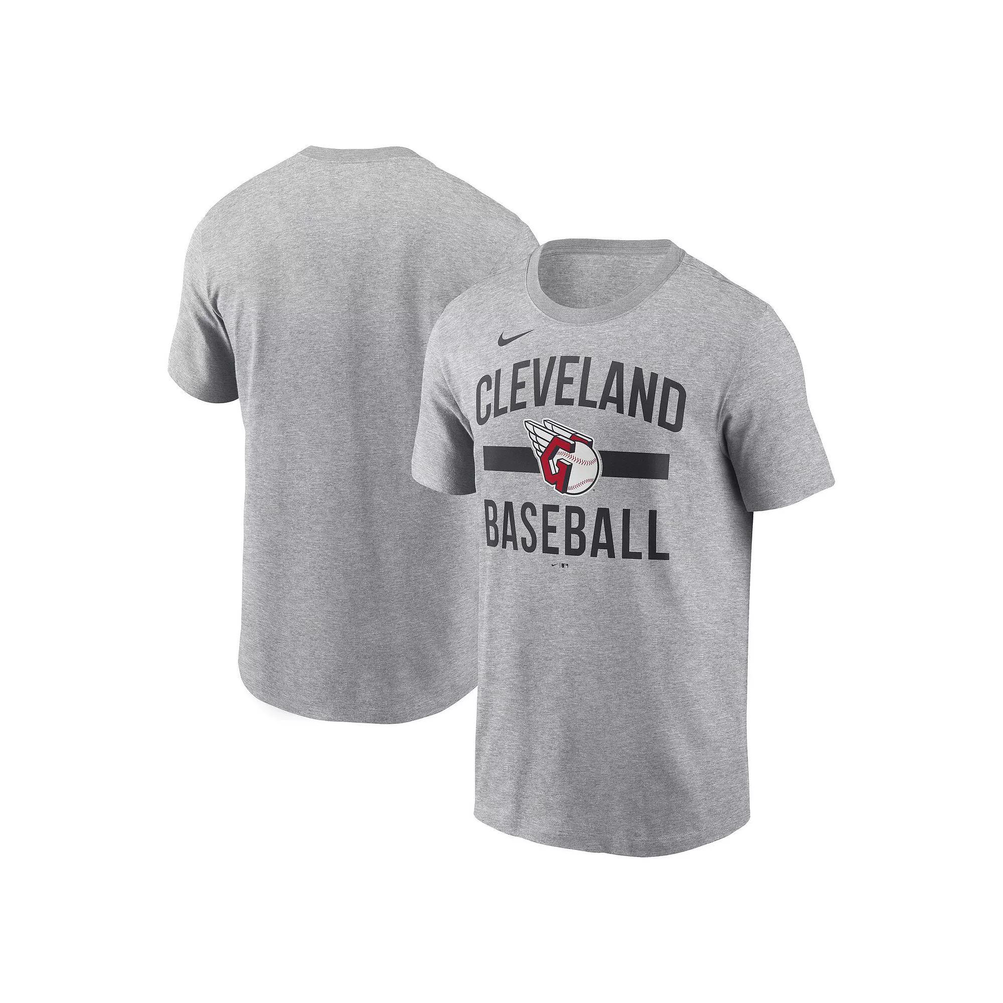 Men's Nike Heather Gray Cleveland Guardians Arched T-Shirt,  Product Image