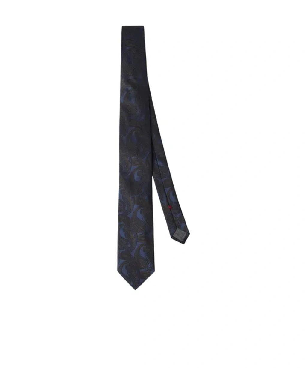 BRUNELLO CUCINELLI Paisley-pattern Necktie In Black Product Image