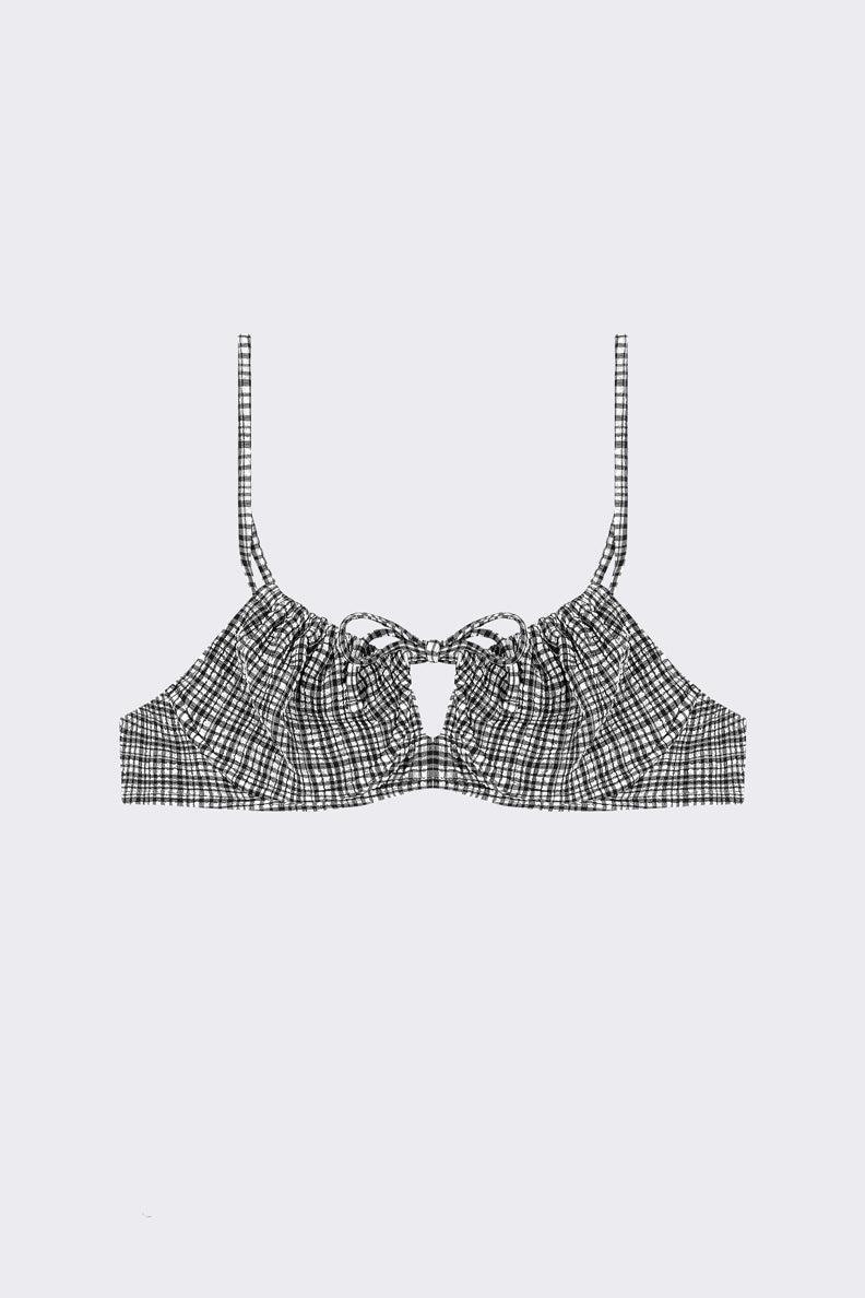 Neve Bikini Top - Graphic Gingham Product Image