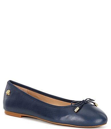 Lauren Ralph Lauren Jayna Nappa Leather Flat (Refined ) Women's Flat Shoes Product Image