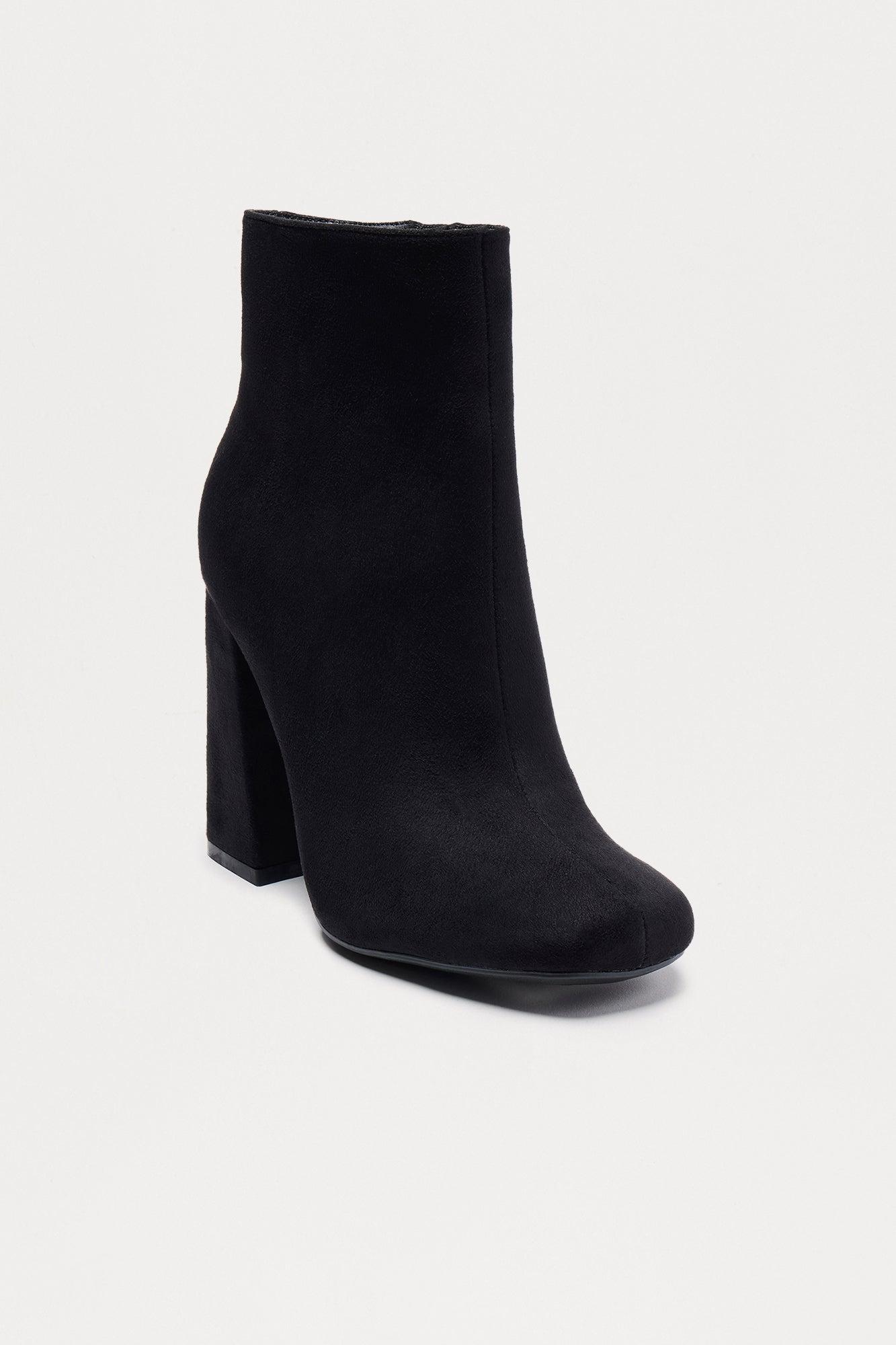 Jonas Block Heel Booties - Black/Black Product Image