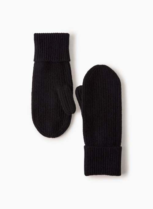 cashmere rib mitten Product Image