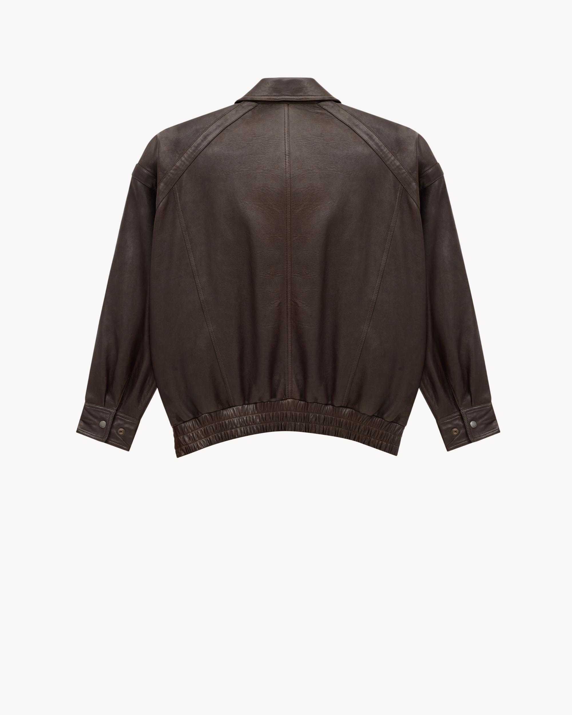 bomber jacket in bubbled lambskin Product Image