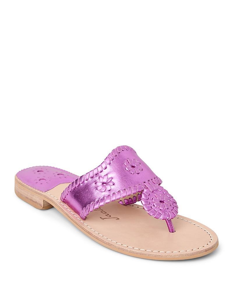 Jack Rogers Jacks Leather Flat Thong Sandals Product Image