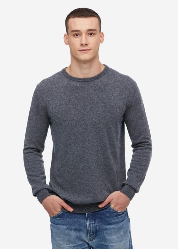 Crew Neck  Classic  Soft Cashmere Sweater For Men Product Image