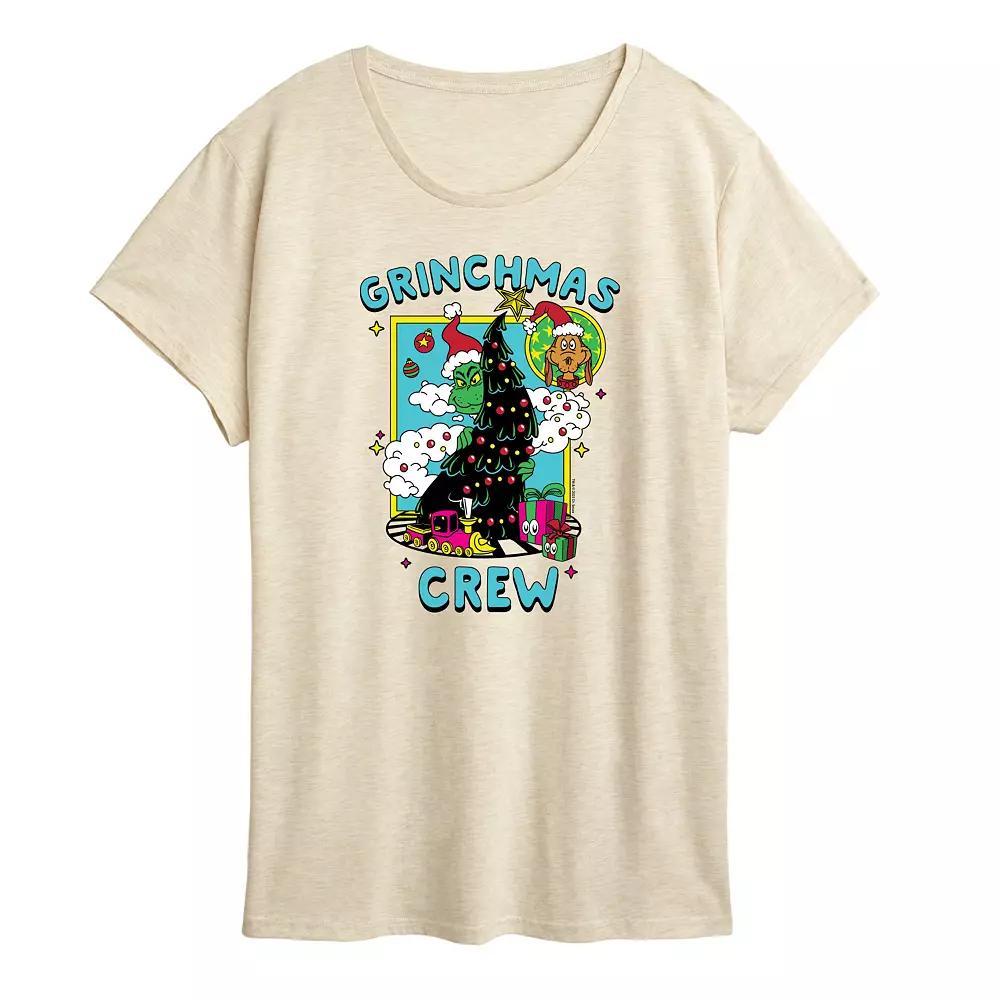 Women's Dr. Seuss Grinchmas Crew Graphic Tee, Size: Medium, Beige Product Image