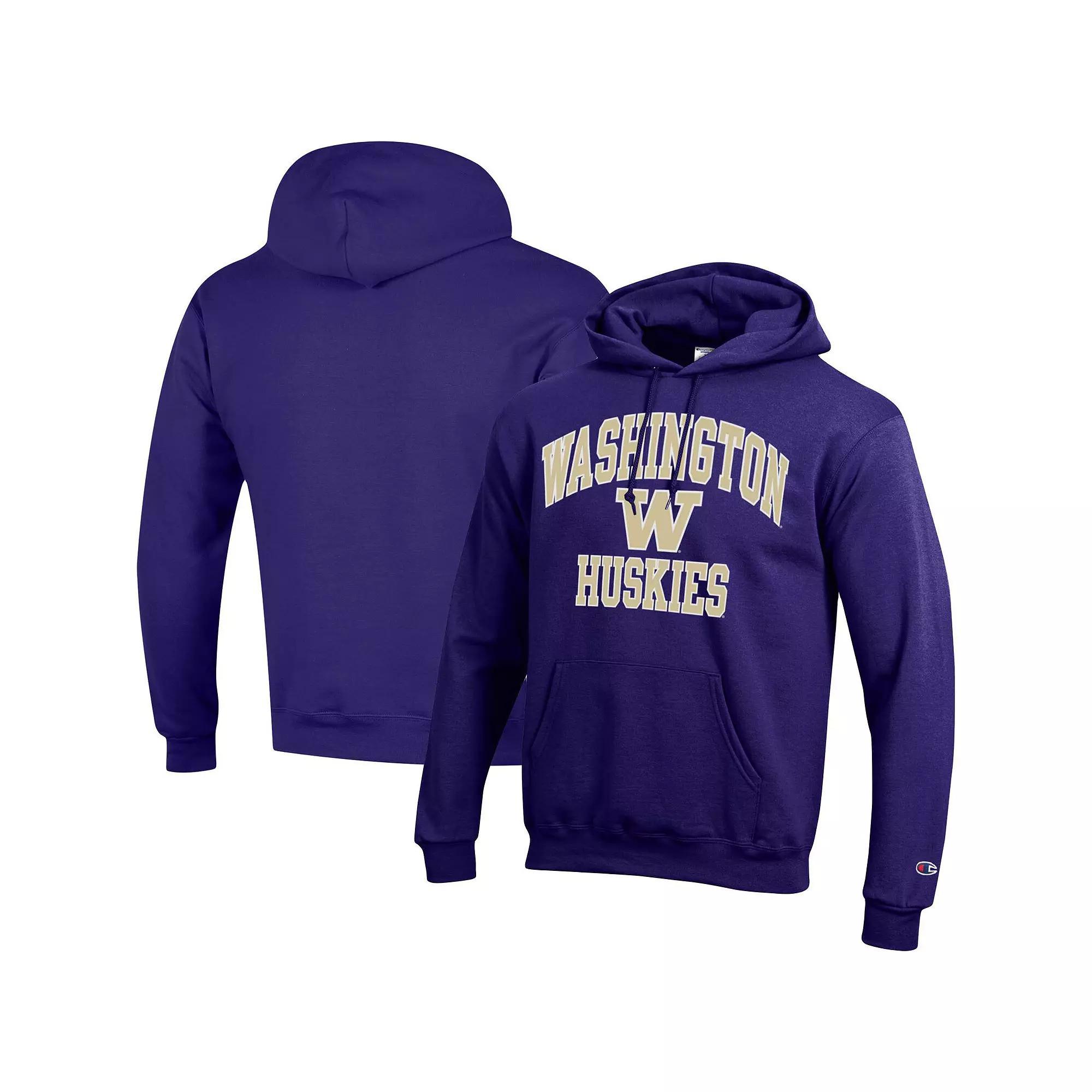 Men's Champion Purple Washington Huskies High Motor Pullover Hoodie, Size: XL Product Image