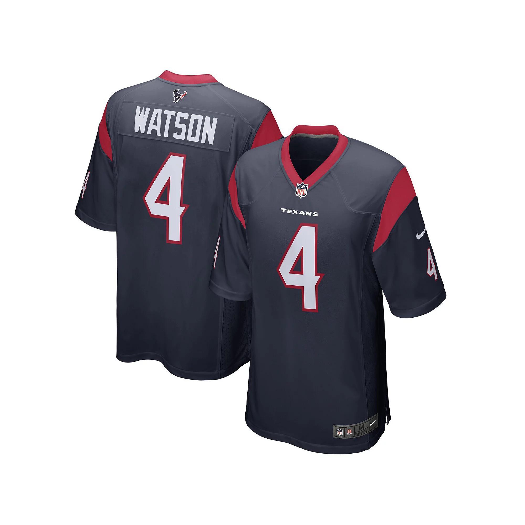 Men's Nike Deshaun Watson Navy Houston Texans Game Jersey, Size: Large, Blue Product Image