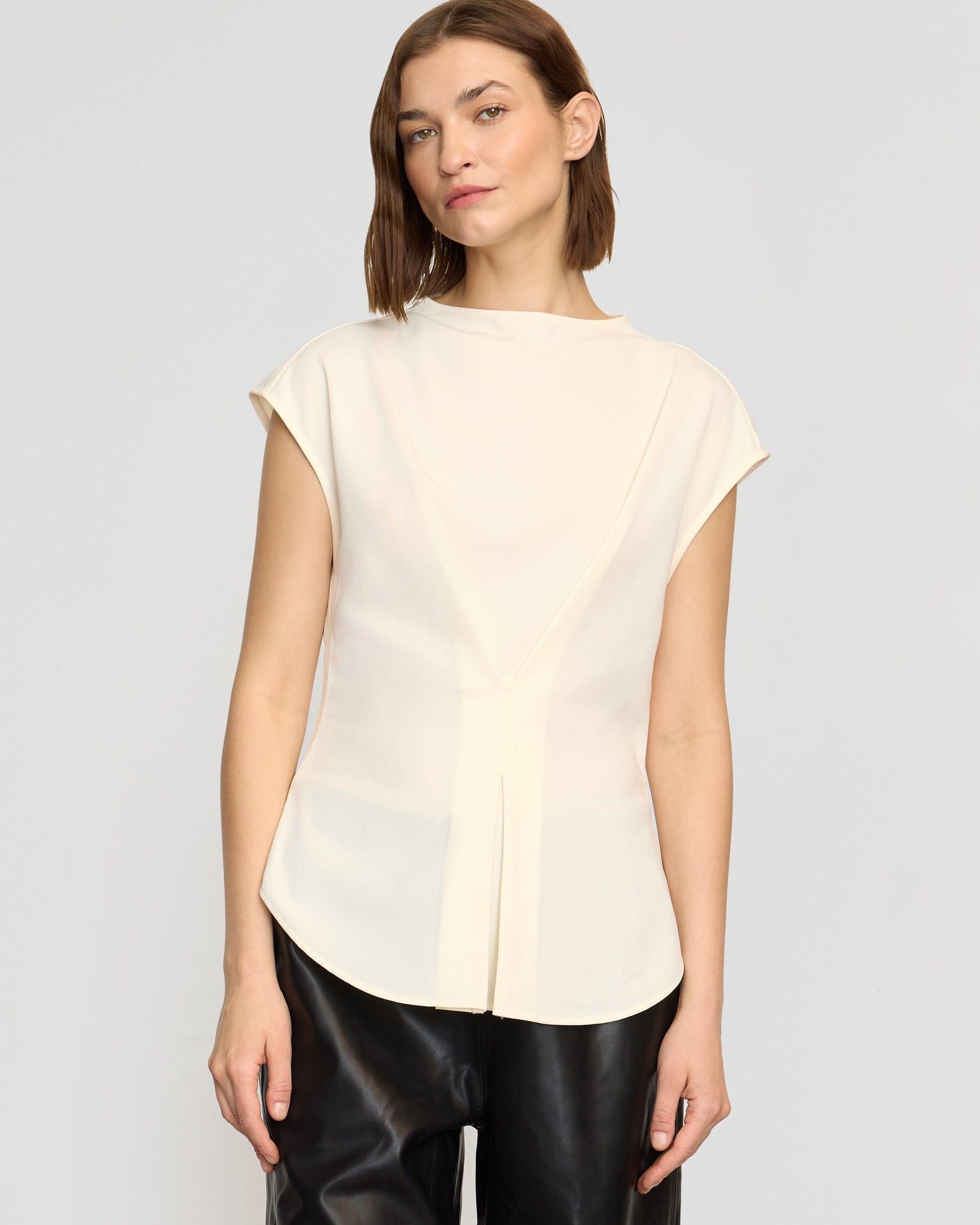 Jacqueline Semi-Sheer Crepe Blouse Product Image