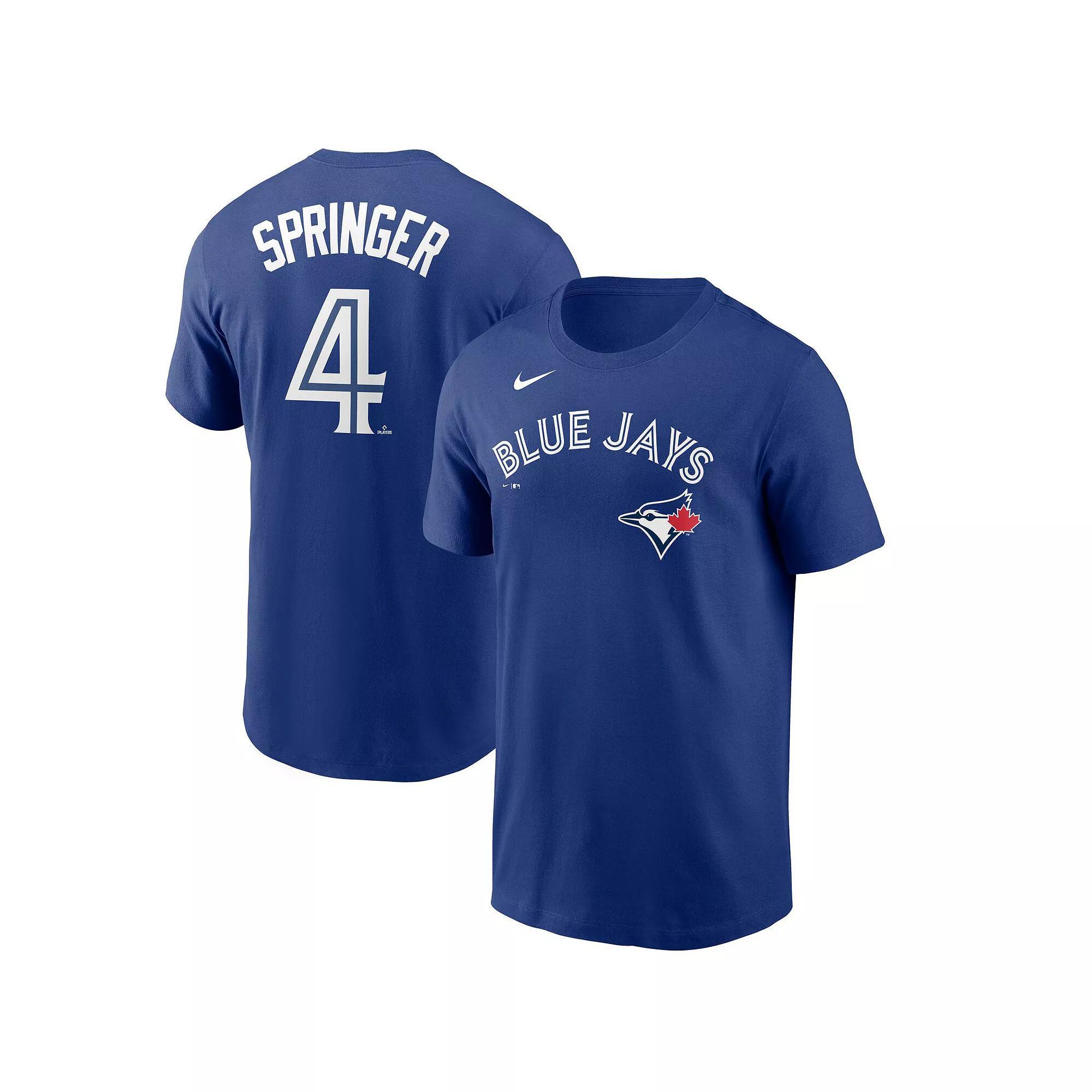 Men's Nike George Springer Royal Toronto Blue Jays Name & Number T-Shirt, Size: XL, Jay Blue Product Image