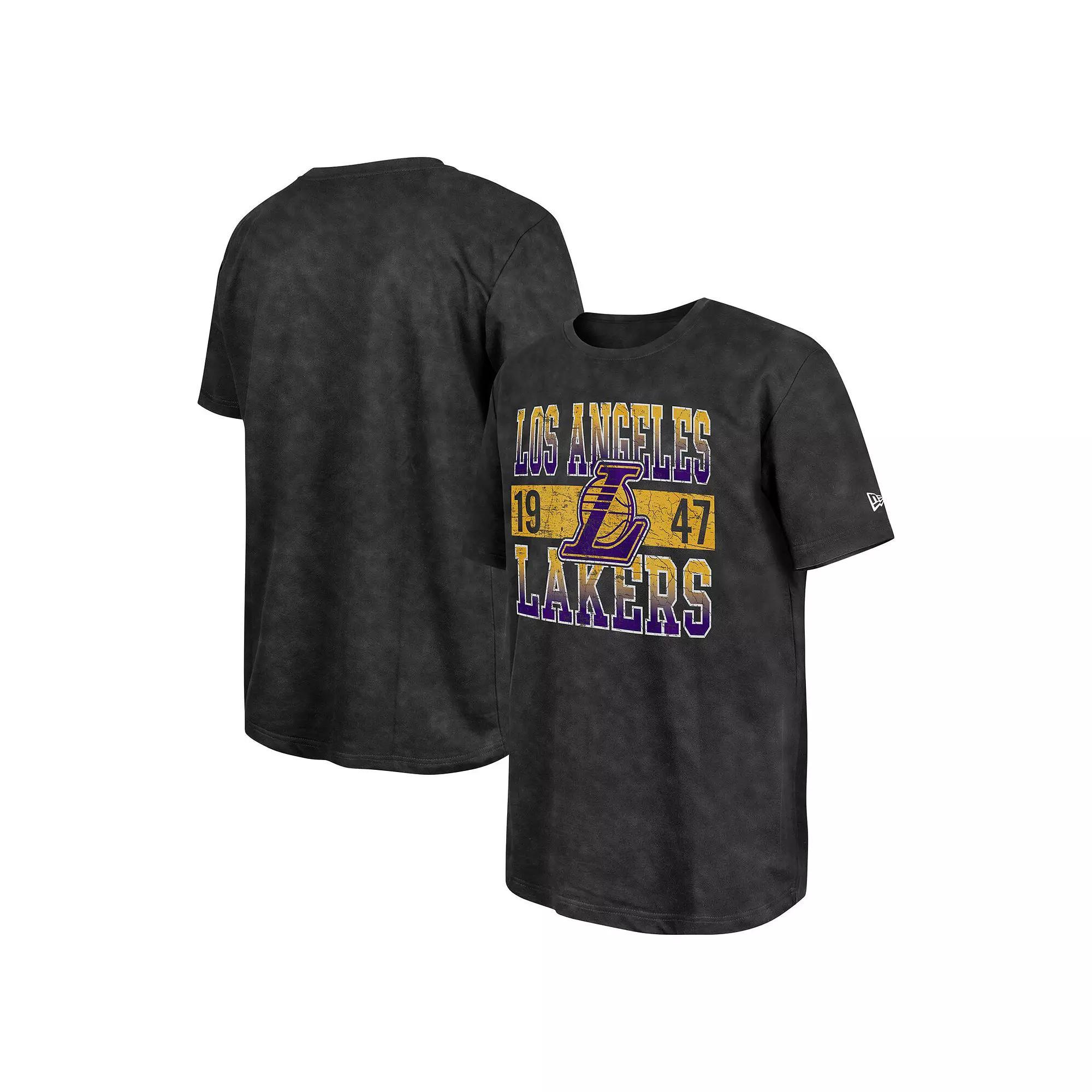 Men's New Era Black Los Angeles Lakers Enzyme Washed Over Product Image