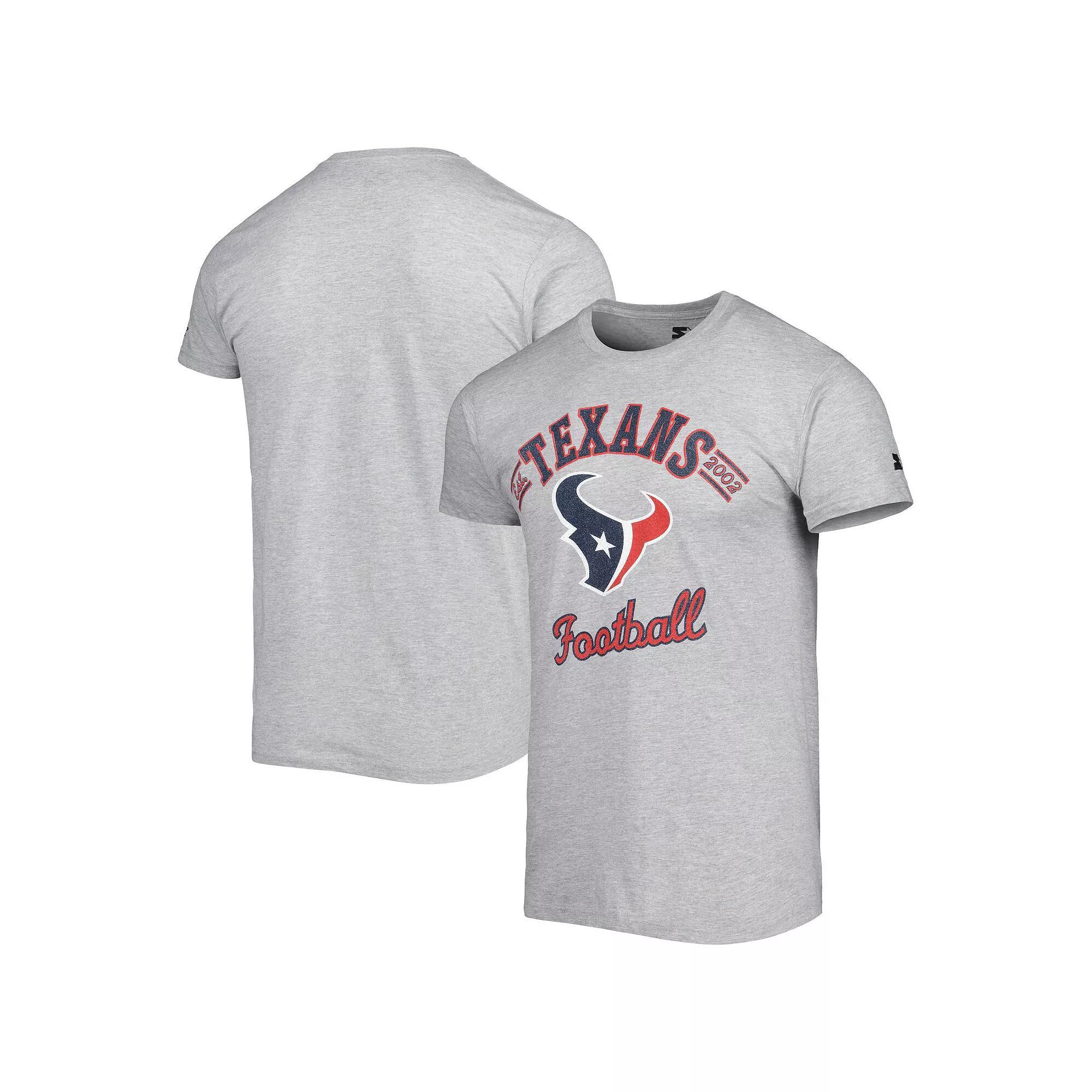 Men's Starter Heathered Gray Houston Texans Prime Time T-Shirt,  Product Image