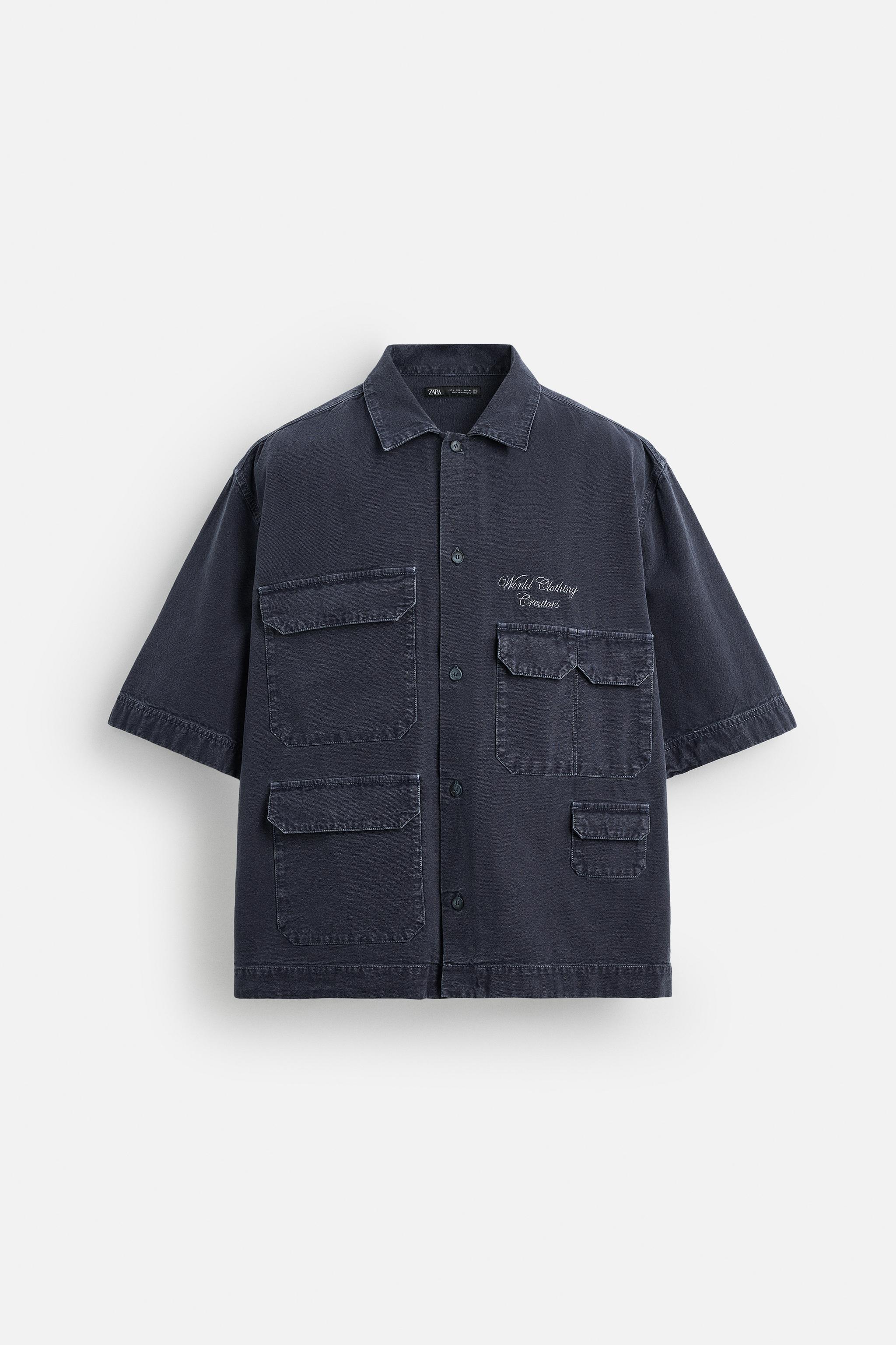 EMBROIDERED UTILITY POCKET SHIRT Product Image