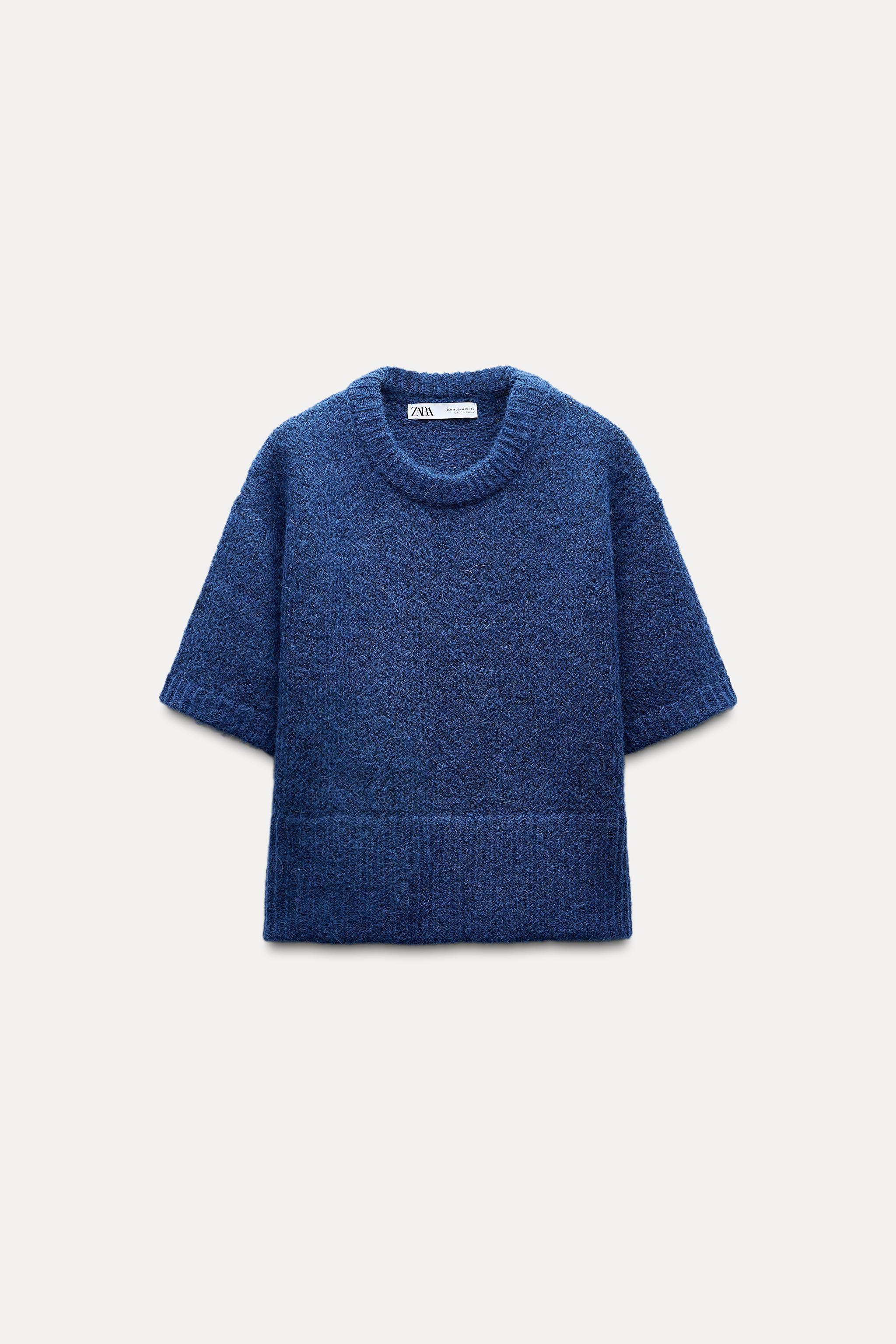 SHORT SLEEVE KNIT TOP Product Image