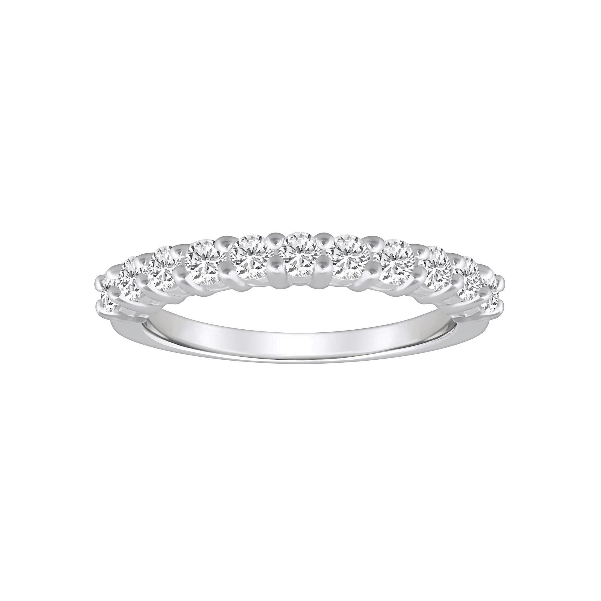 Alyson Layne 14k Gold 3/4 Carat T.W. Diamond 11-Stone Wedding Band, Women's, Size: 6.50, White Product Image