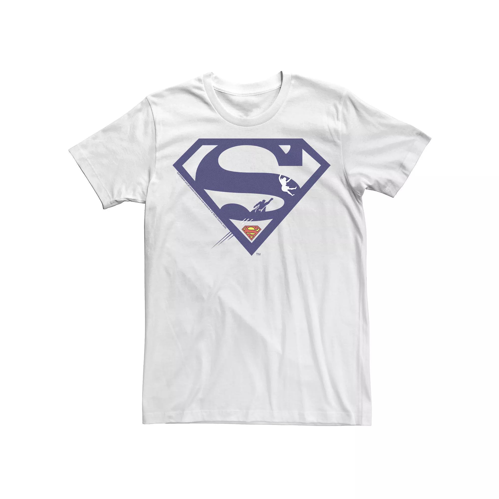 Men's DC Fandome Superman Blue Silhouette Logo Tee,  Product Image