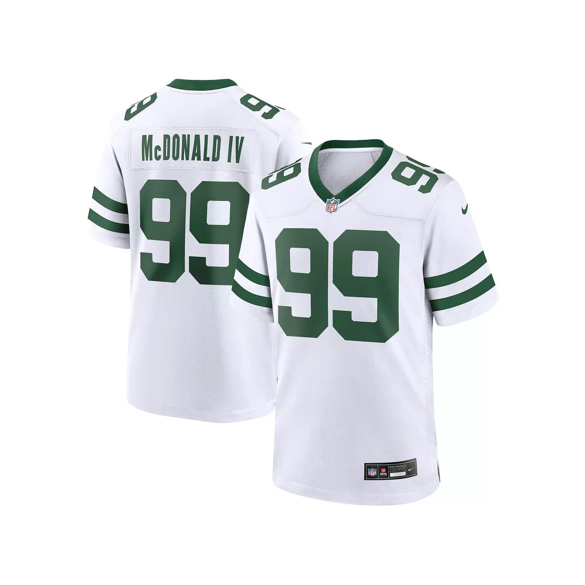 Men&#x27;s Nike Will McDonald IV Legacy White New York Jets Game Jersey, Size: 3XL Product Image