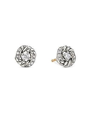 Petite Pave Infinity Diamond Stud Earrings Product Image