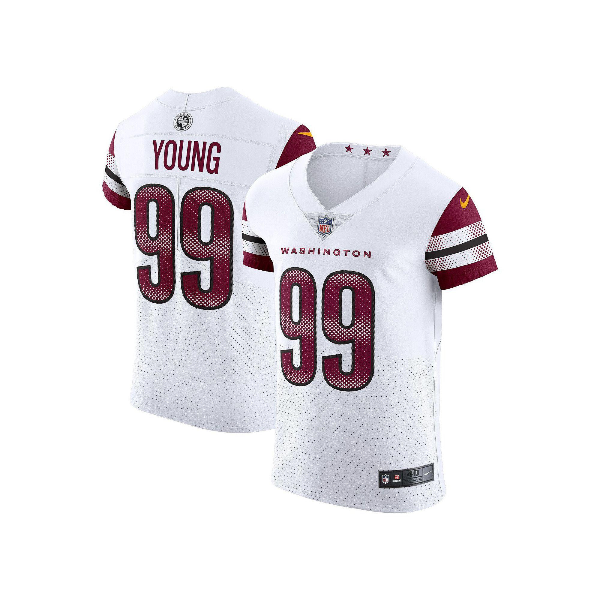 Men's Nike Chase Young White Washington Commanders Vapor Elite Jersey, Size: 56, Wft White Product Image
