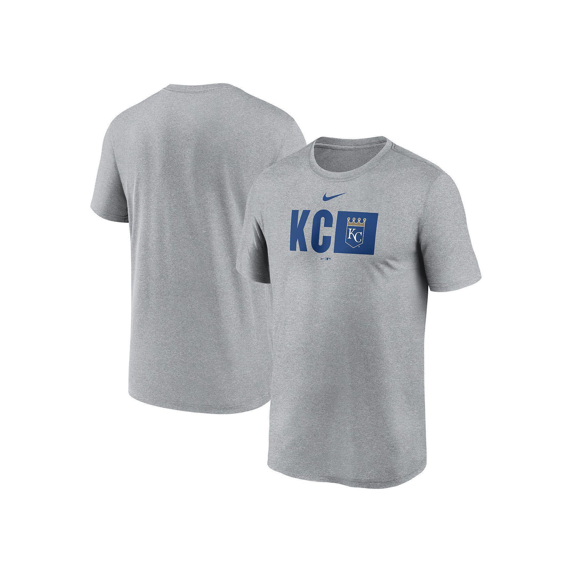 Men's Nike Heather Gray Kansas City Royals Tricode Legend Performance T-Shirt,  Product Image