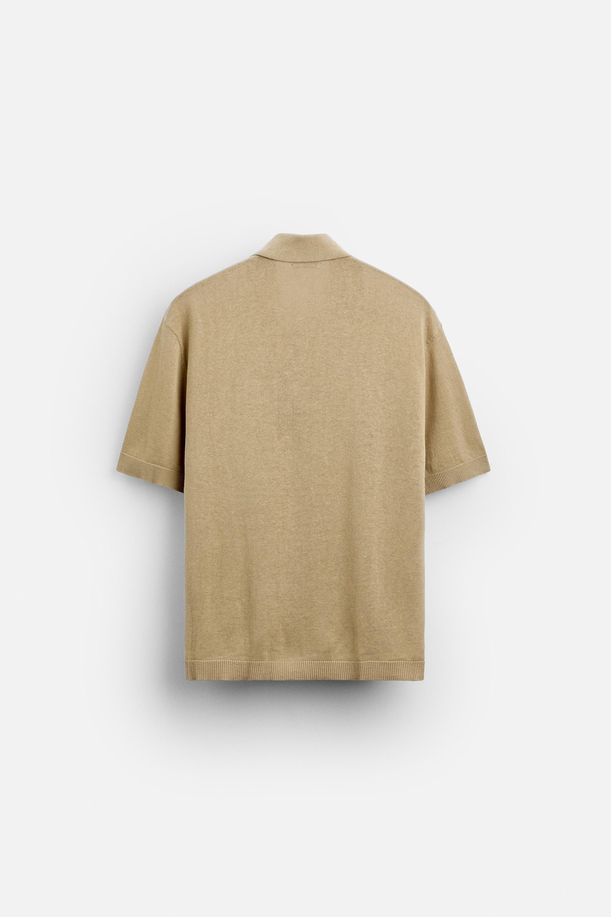 COTTON - LINEN BLEND KNIT SHIRT Product Image