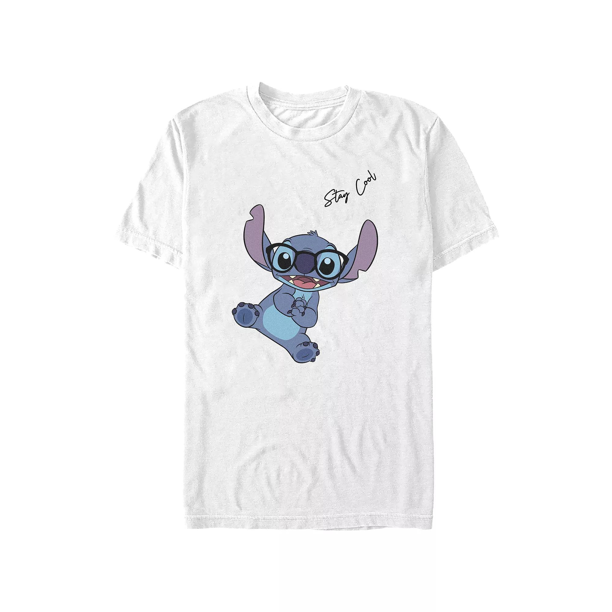 Disney's Lilo & Stitch Stay Cool Stitch Juniors' Graphic Tee, Women's, Size: Small, White Product Image