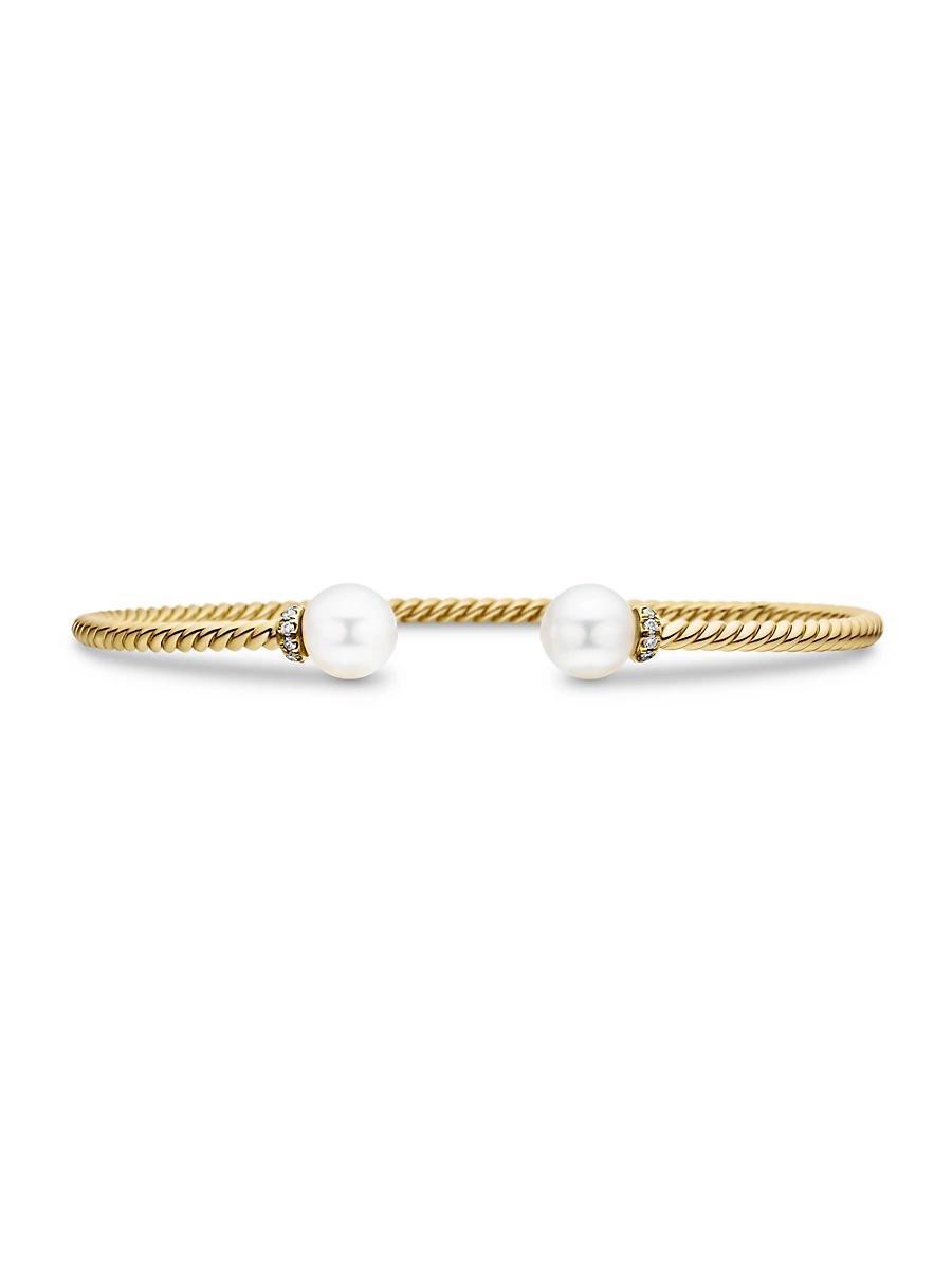 Womens Petite Solari Pearl Bracelet in 18K Yellow Gold Product Image