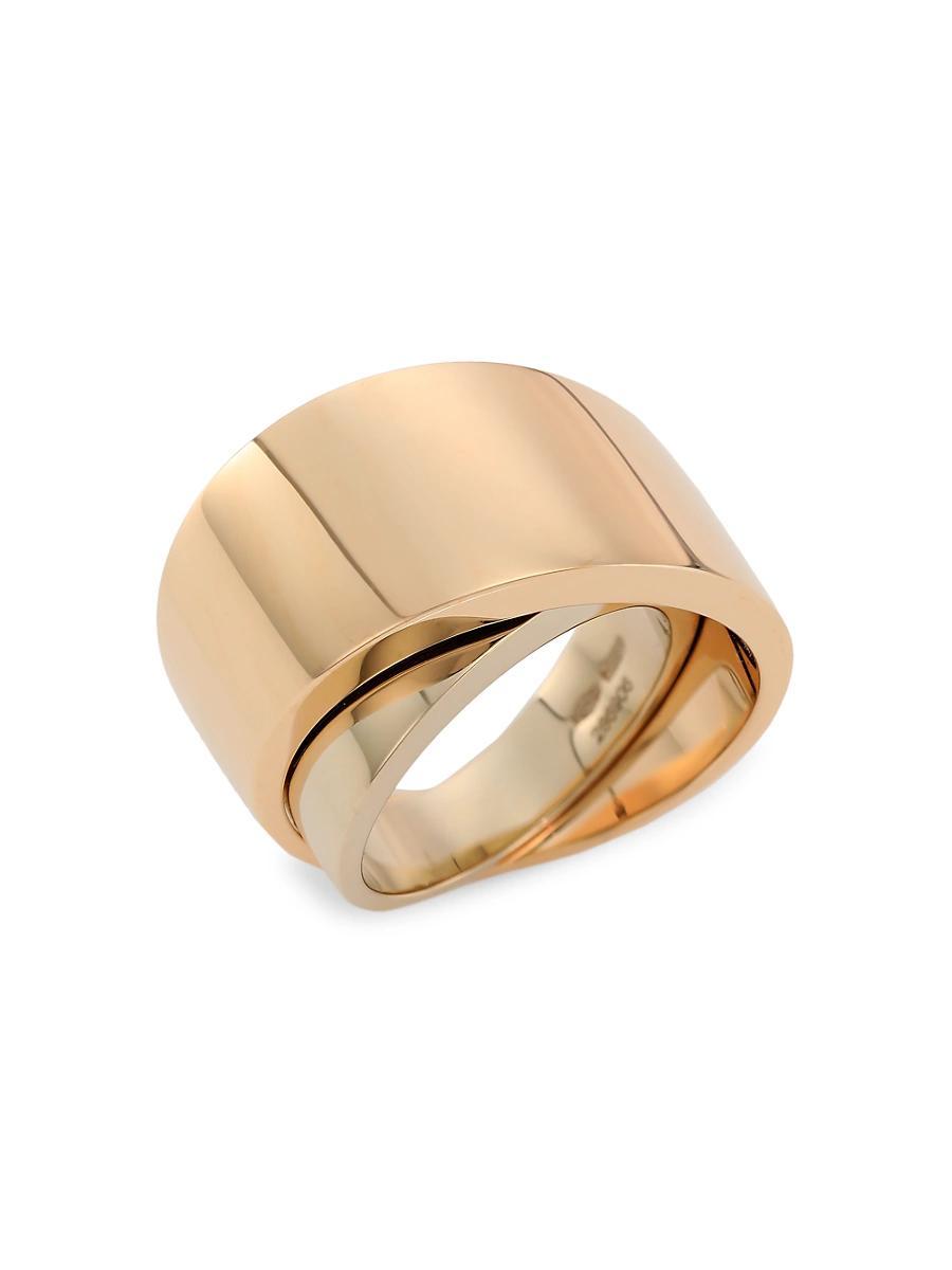 Womens Tourbillon Two-Tone 18K Gold Midi Ring Product Image