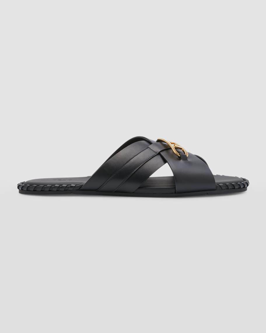 Mens OLock Vitel Leather Slide Sandals Product Image