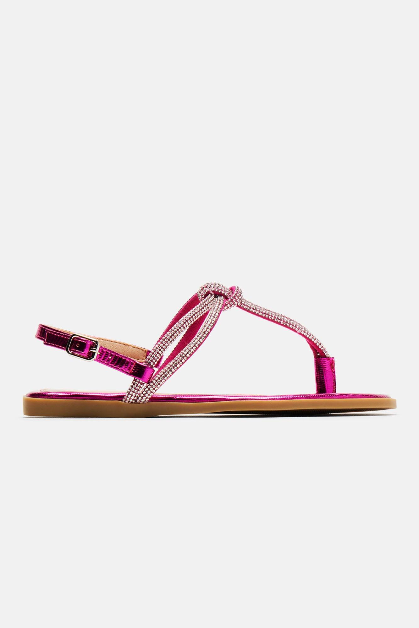 Good To You Flat Sandals - Pink Product Image