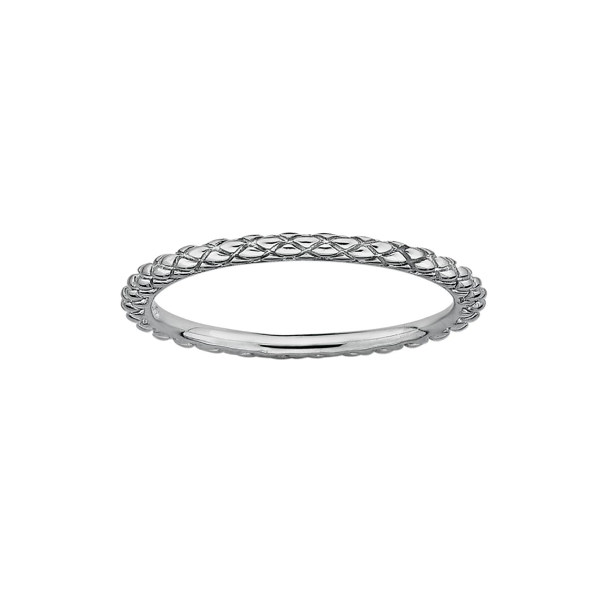 Stacks & Stones Sterling Silver Crisscross Stack Ring, Women's, Size: 8 Product Image