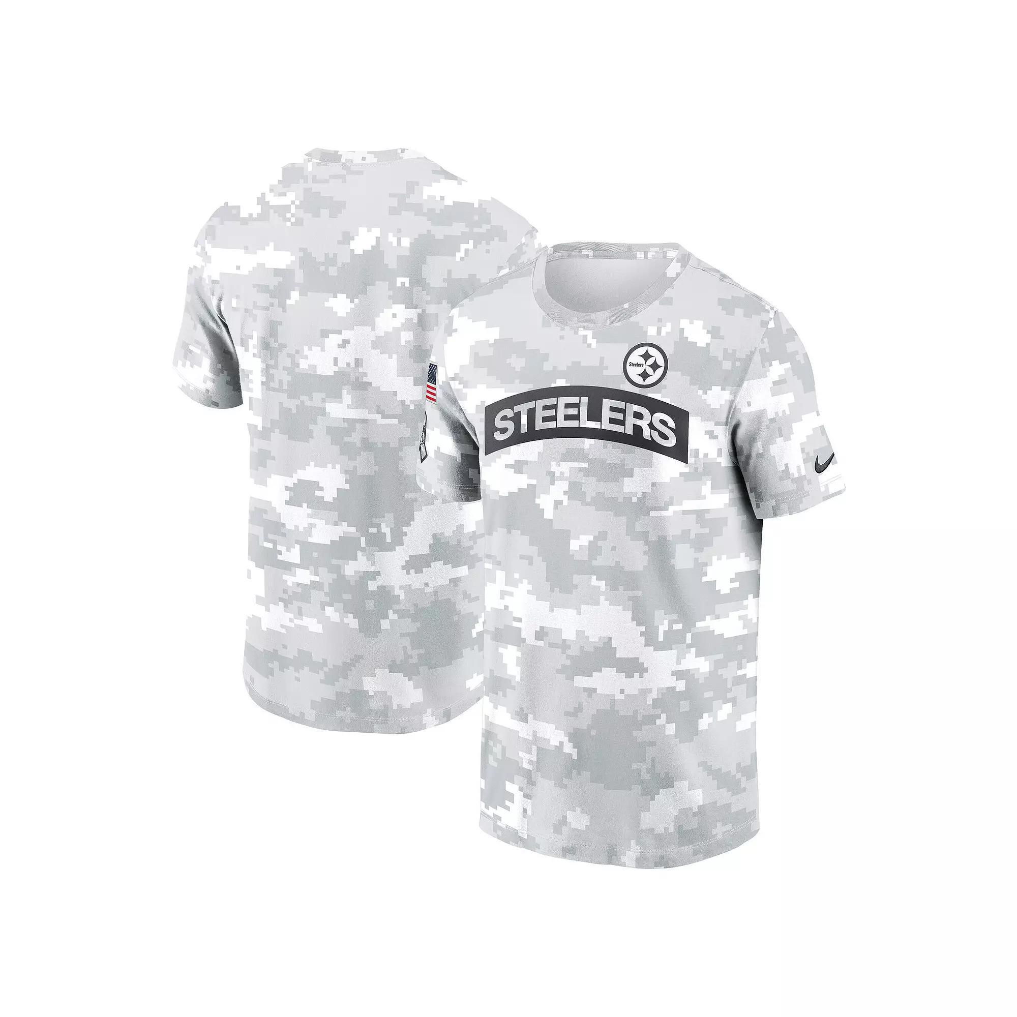 Men's Nike Arctic Camo Pittsburgh Steelers 2024 Salute To Service Performance T-Shirt, Size: Medium, Team Product Image