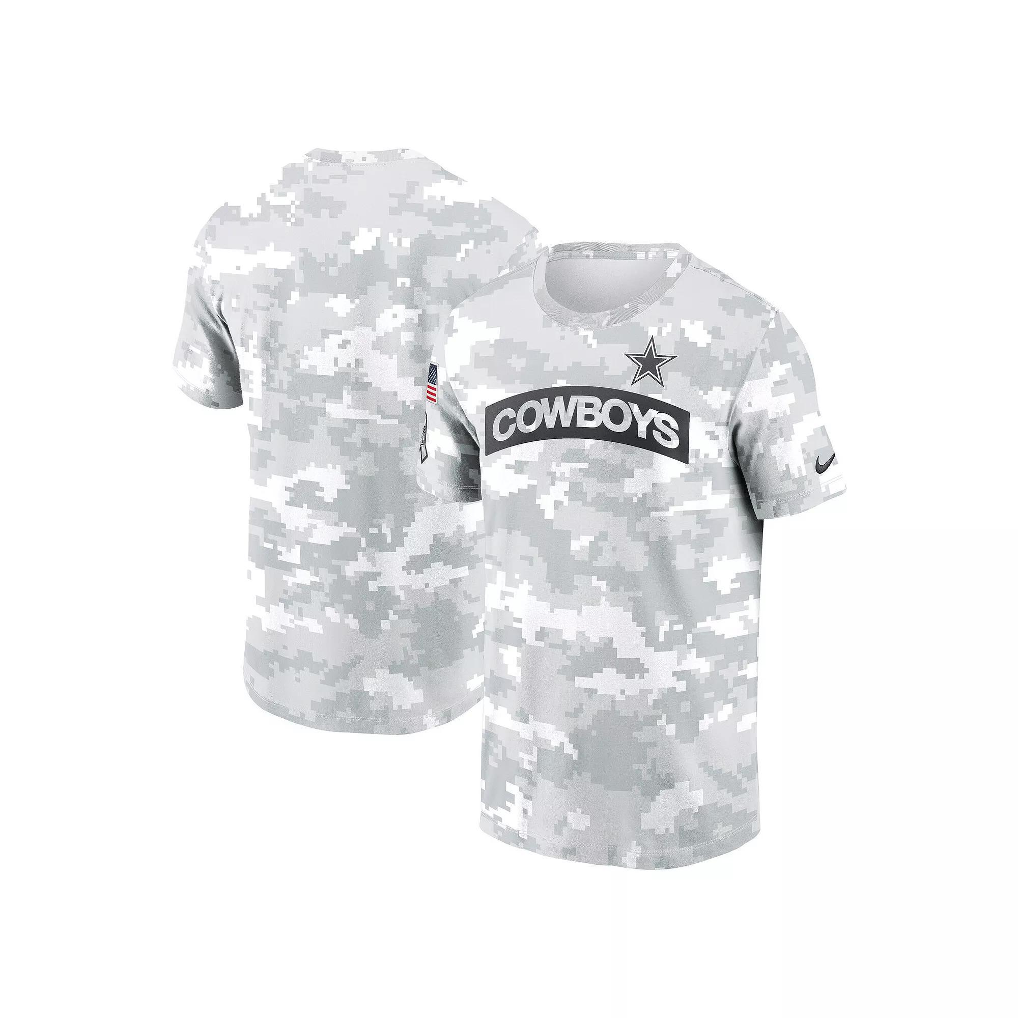 Men's Nike Arctic Camo Dallas Cowboys 2024 Salute To Service Performance T-Shirt, Size: Large, Team Product Image