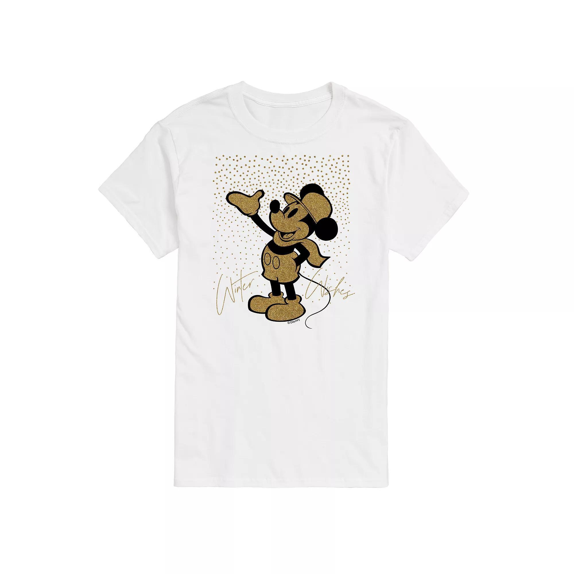 Disney's Mickey Mouse Men's Winter Wishes Graphic Tee,  Product Image