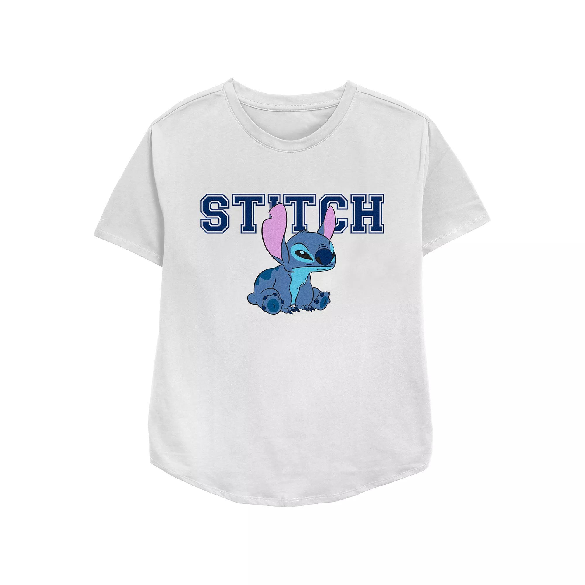 Disney's Lilo & Stitch Angry Sitting Stitch Relaxed Fit Women's Graphic Tee, Girl's,  Product Image