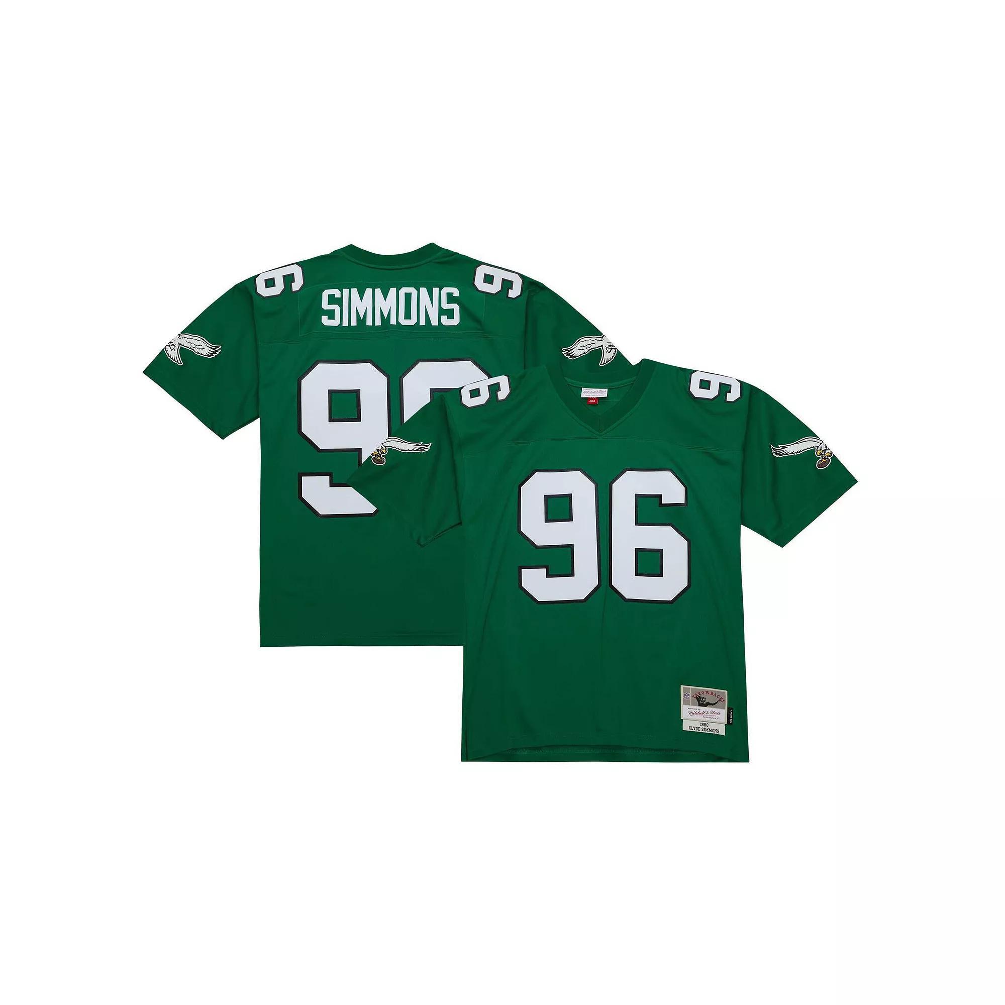 Men's Mitchell & Ness Clyde Simmons Kelly Green Philadelphia Eagles Legacy Replica Jersey,  Product Image