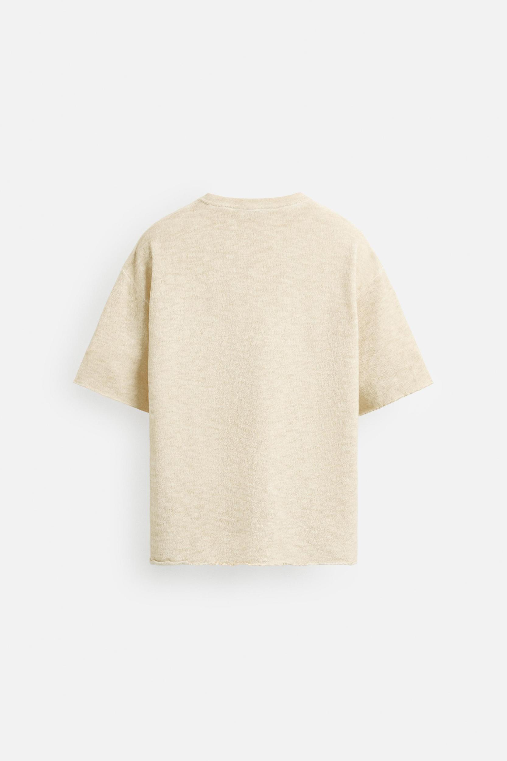 PRINTED WASHED KNIT T-SHIRT Product Image