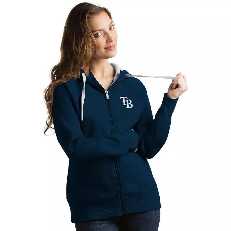 Women's Antigua Pittsburgh Pirates Victory Full-Zip Hoodie, Size: Small, White Product Image