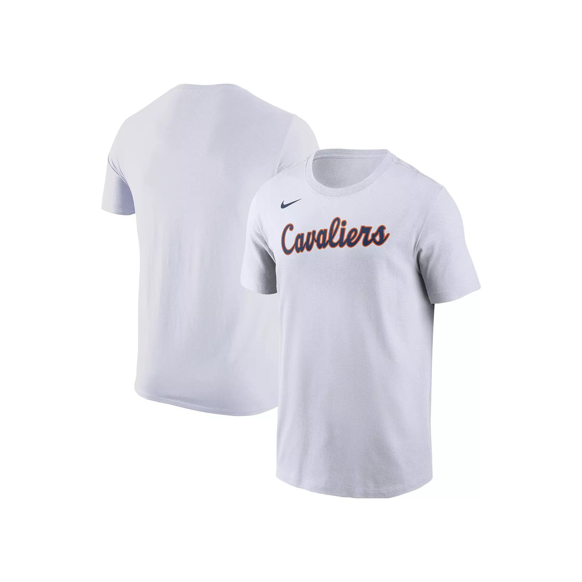 Men's Nike White Virginia Cavaliers Script Logo T-Shirt,  Product Image