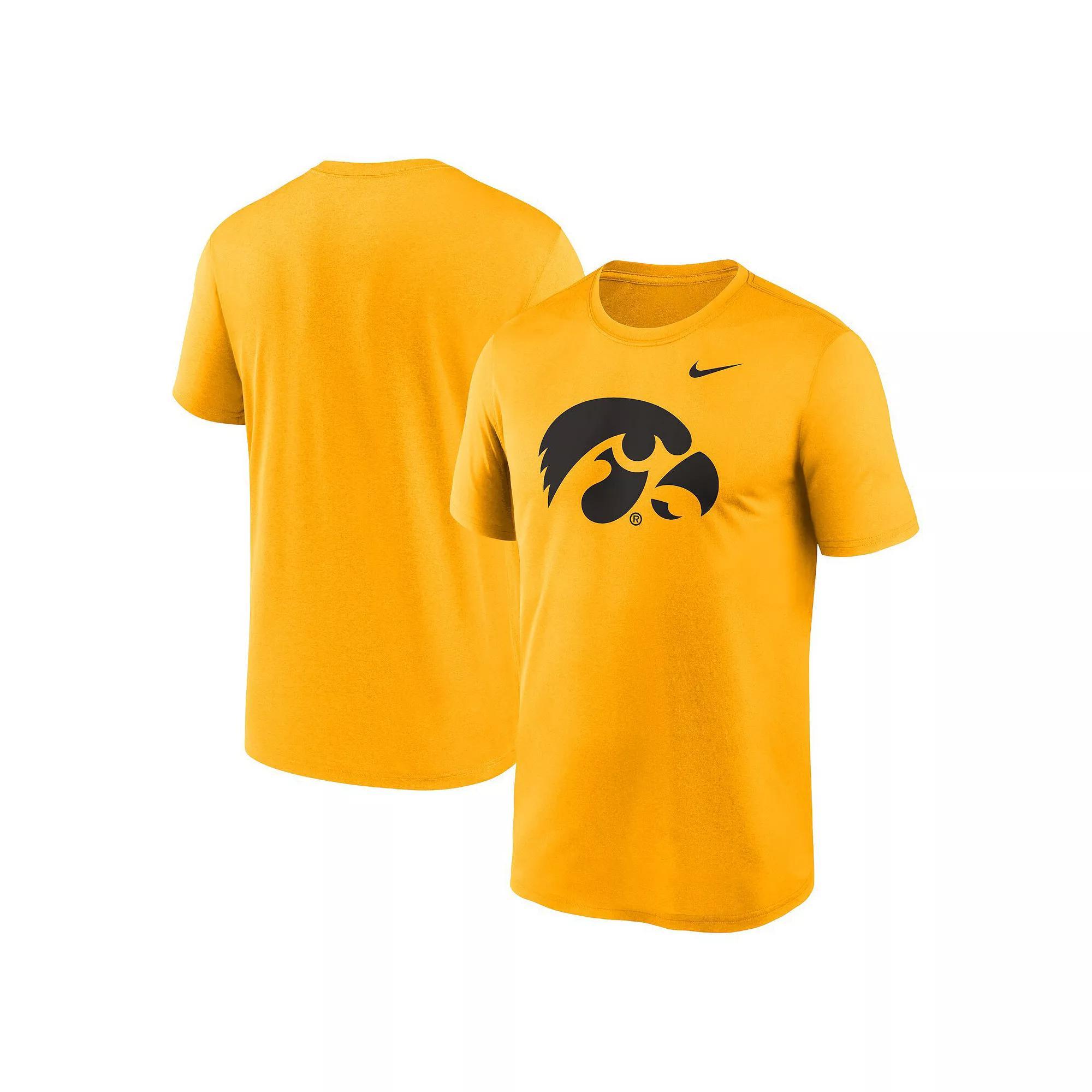 Men's Nike Gold Iowa Hawkeyes Primetime Legend Logo T-Shirt, Size: Small Product Image